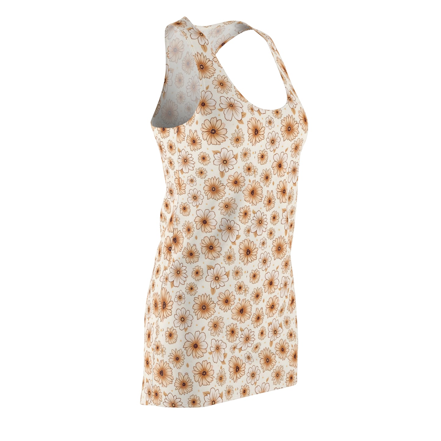 Floral Racerback Dress, Summer Dress, Casual Dress, Beachwear, Daily Wear, Gift for Her, Bohemian Style