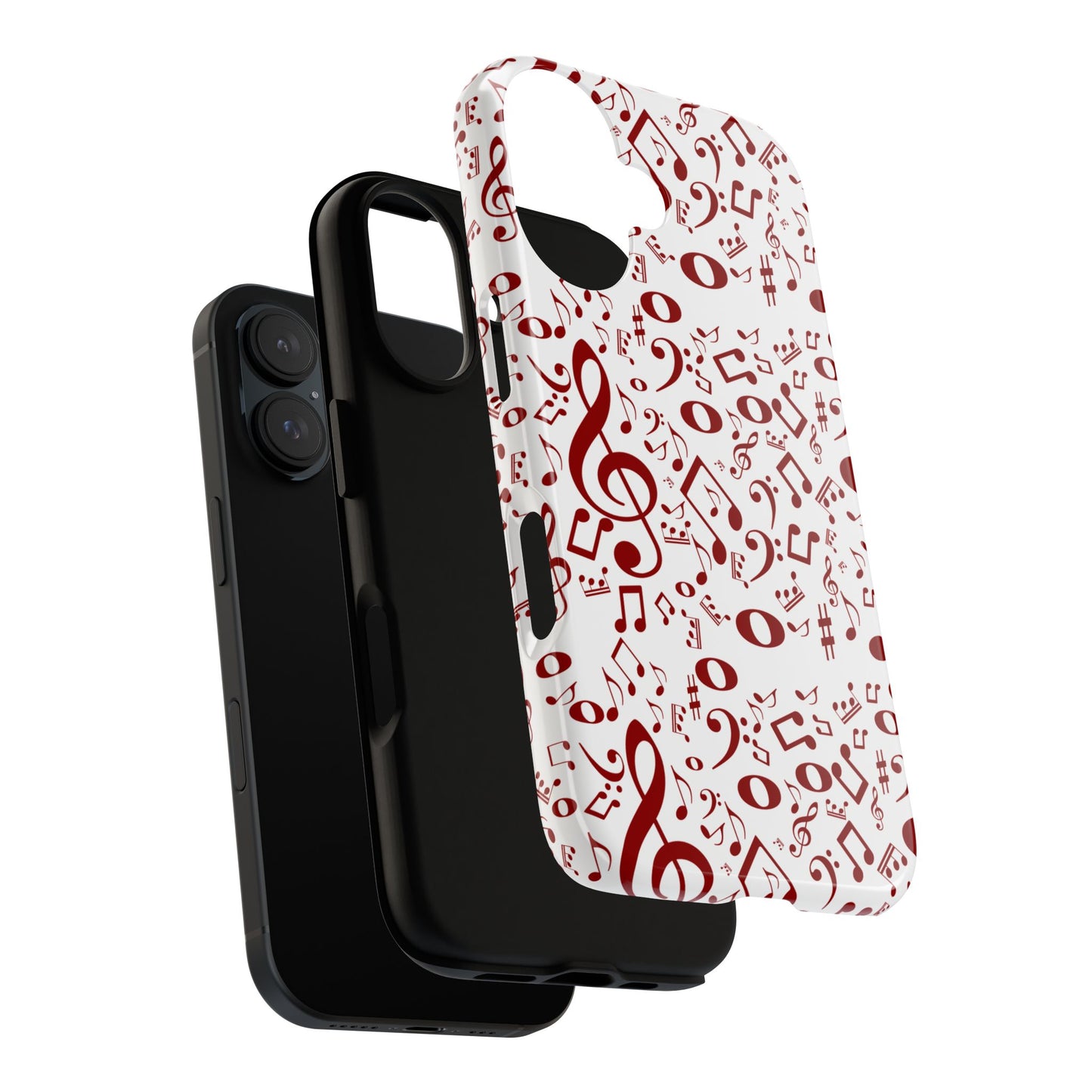 Musical Note Phone Case, Tough iPhone Cover, Gift for Musicians, Customizable, Music Lover's Accessory, Durable Phone Protection