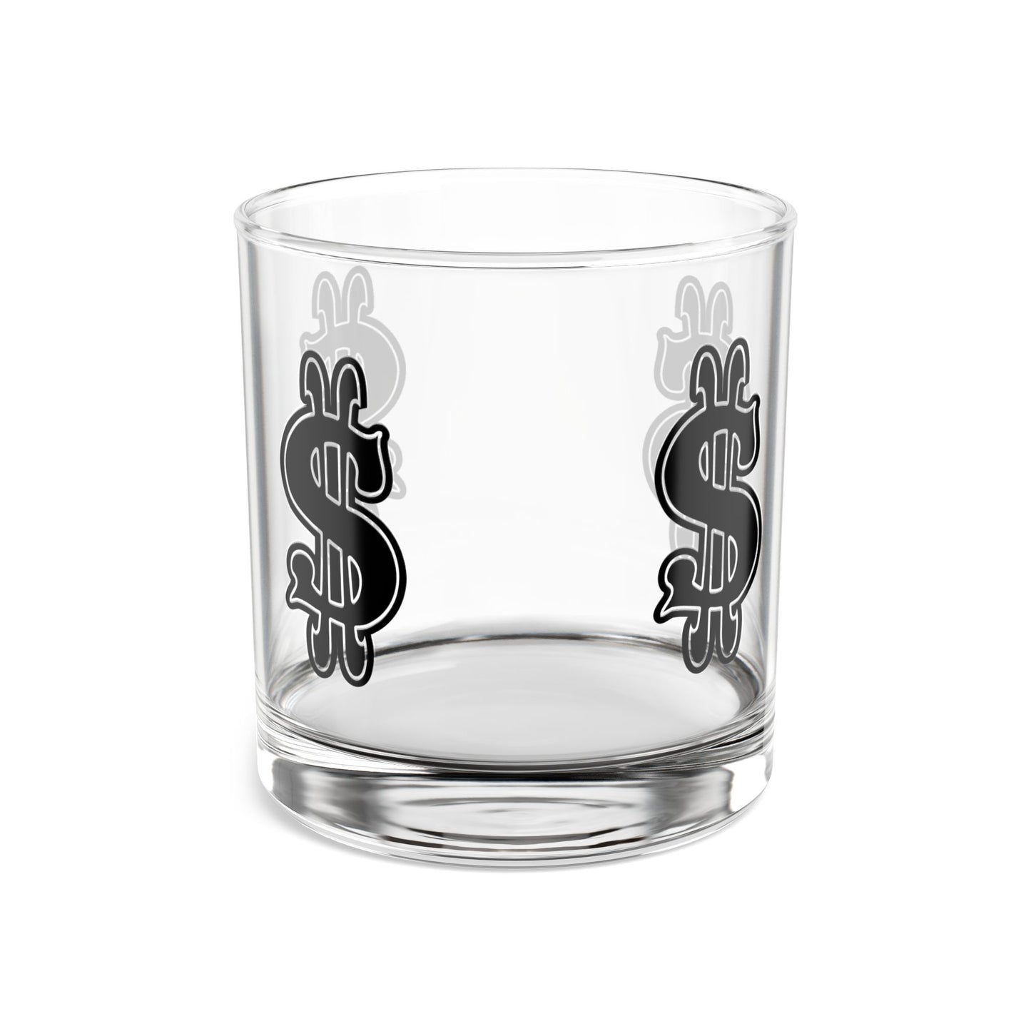 Dollar Sign Rocks Glass, 10oz | Perfect for Drinks, Home Bar Decor, Gift for Him, Wedding, Birthday, Celebration