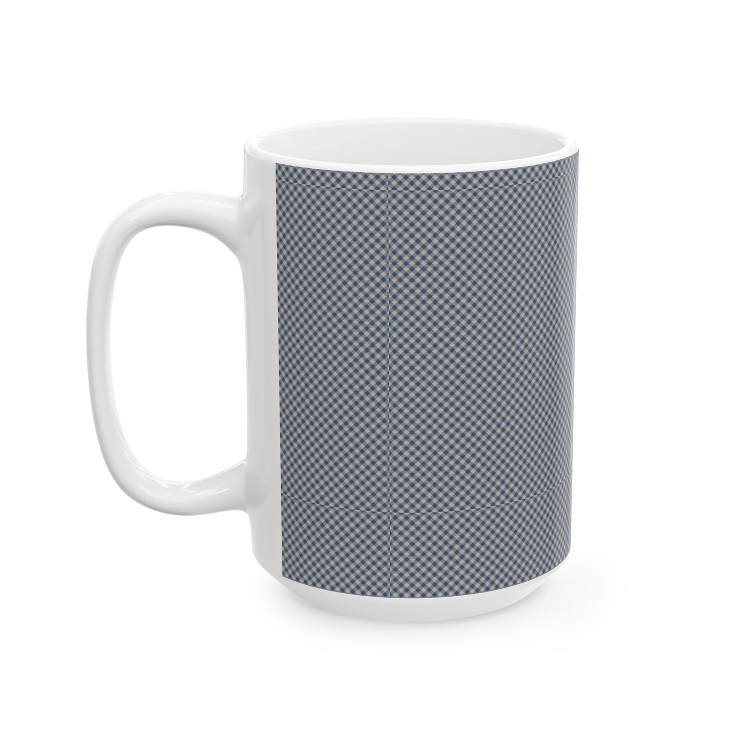 Stylish Checkered Ceramic Mug - Modern Coffee Cup, Daily Use, Gift for Him/Her, Home Decor, Birthday/Housewarming