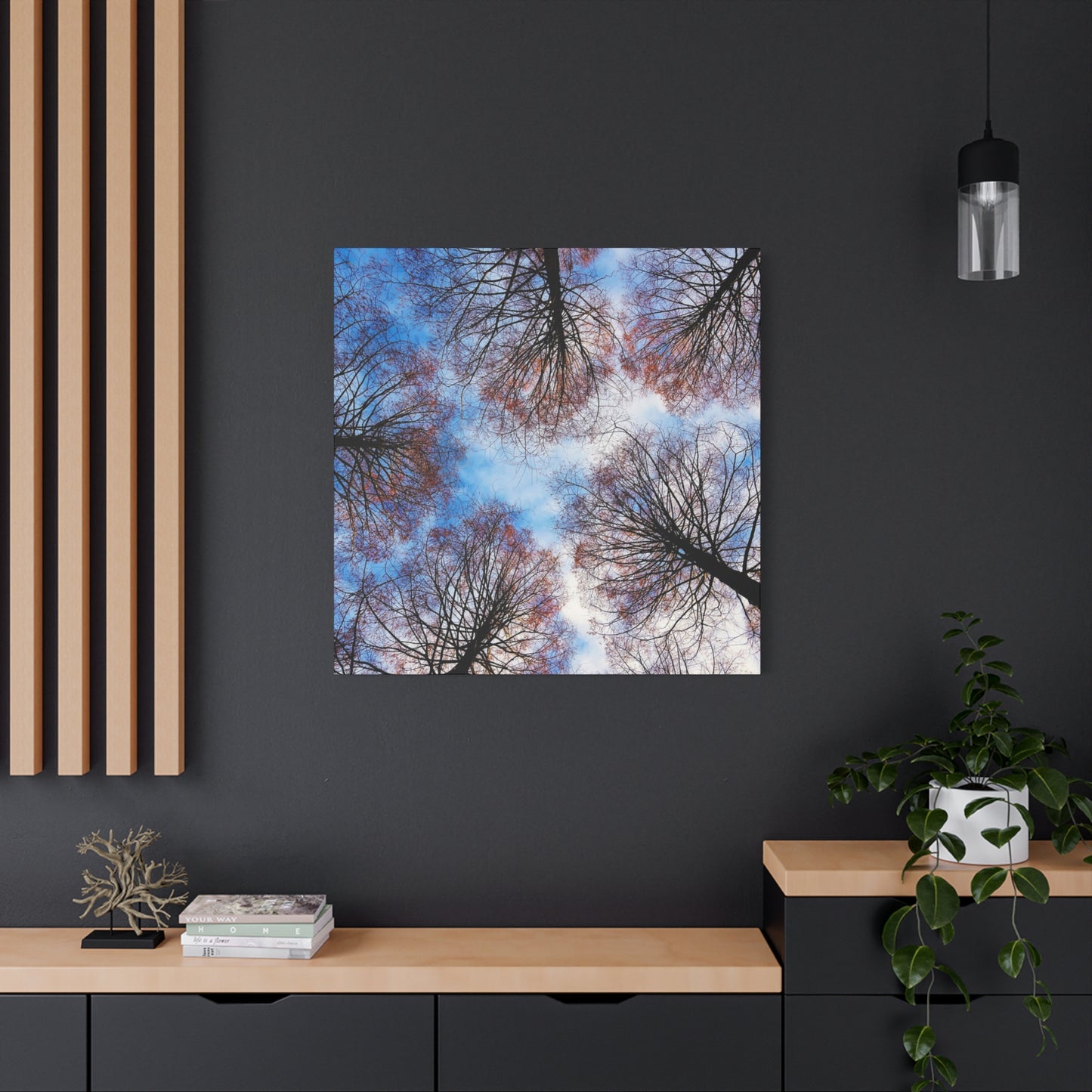 Winter Tree Canopy Matte Canvas Wall Art — Stretched 1.25"