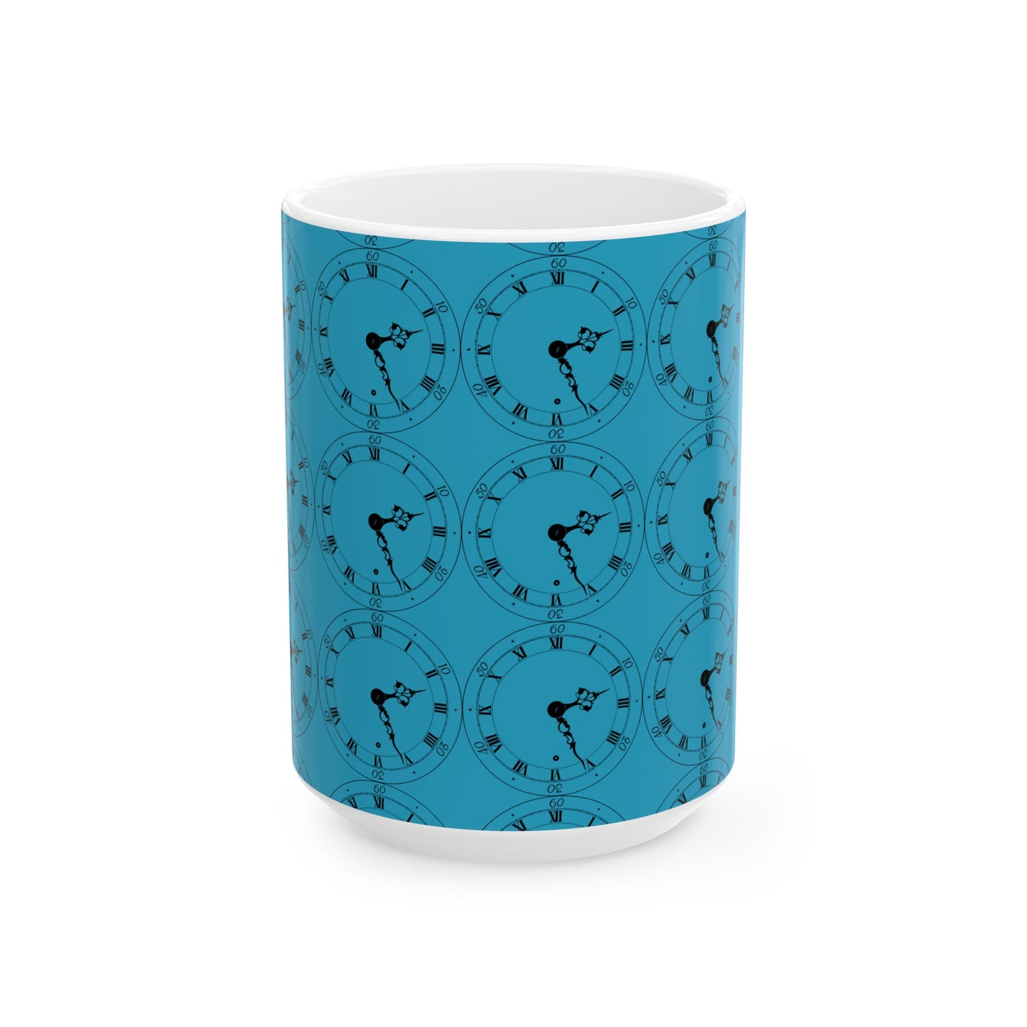 Colorful Clock Design Ceramic Mug - Perfect for Home, Office, Gifts, Coffee Lover, Tea Time, Birthdays, Housewarming