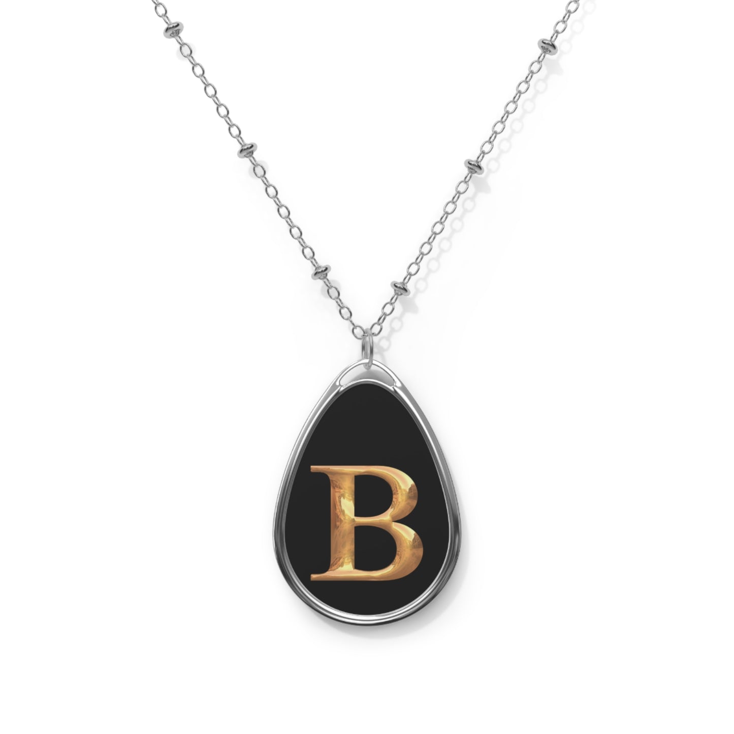 Personalized Oval Necklace, Custom Name Jewelry, Elegant Gift for Her, Initial Pendant, Birthday or Anniversary Keepsake