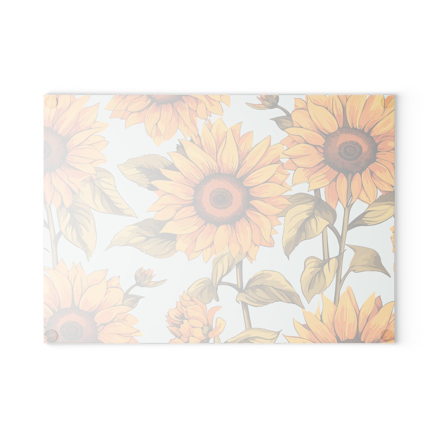 Sunflower Glass Cutting Board Kitchen Decor,