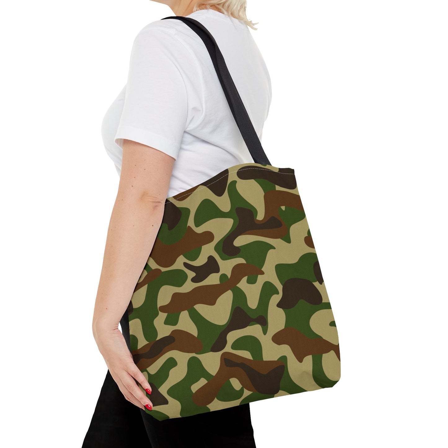 Camouflage Print Tote Bag, Stylish Shopping Bag, Everyday Use, Gym Tote, Eco-Friendly, Travel Accessory