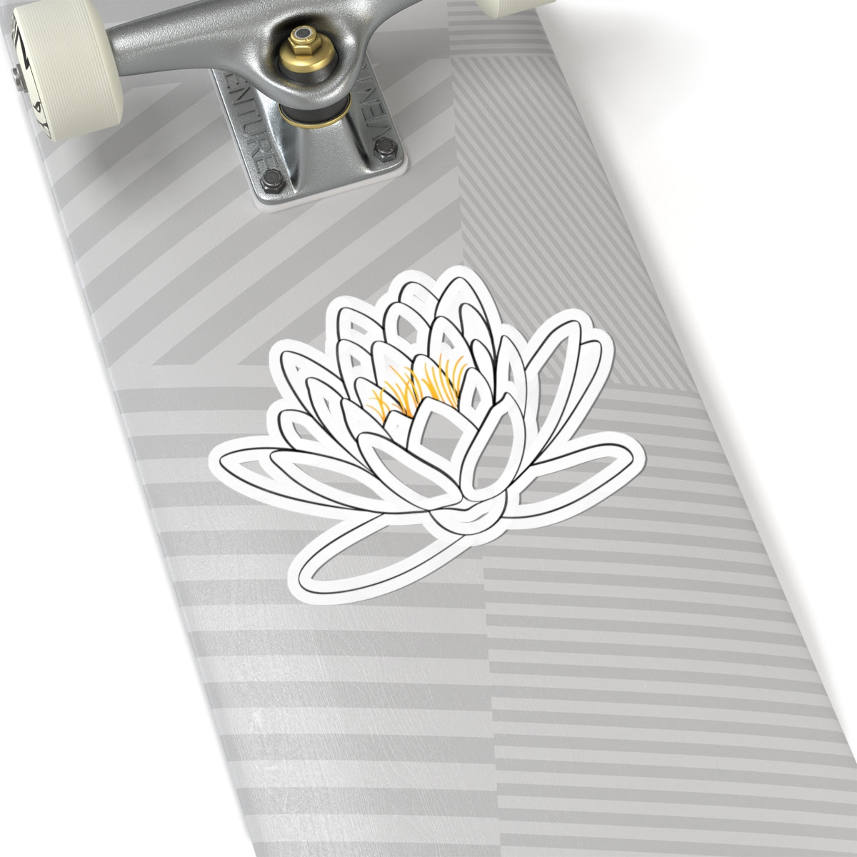 Elegant Lotus Flower Kiss-Cut Stickers, Aesthetic Laptop Decals, Floral Decor, Gift for Botanists, Wall Art, Journal Accessories