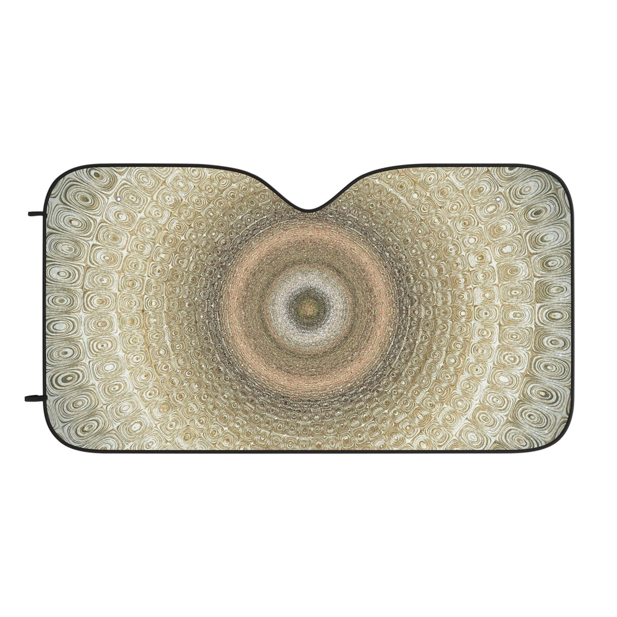 Car Sun Shade — Neutral Mandala Pattern Auto Windshield Protector