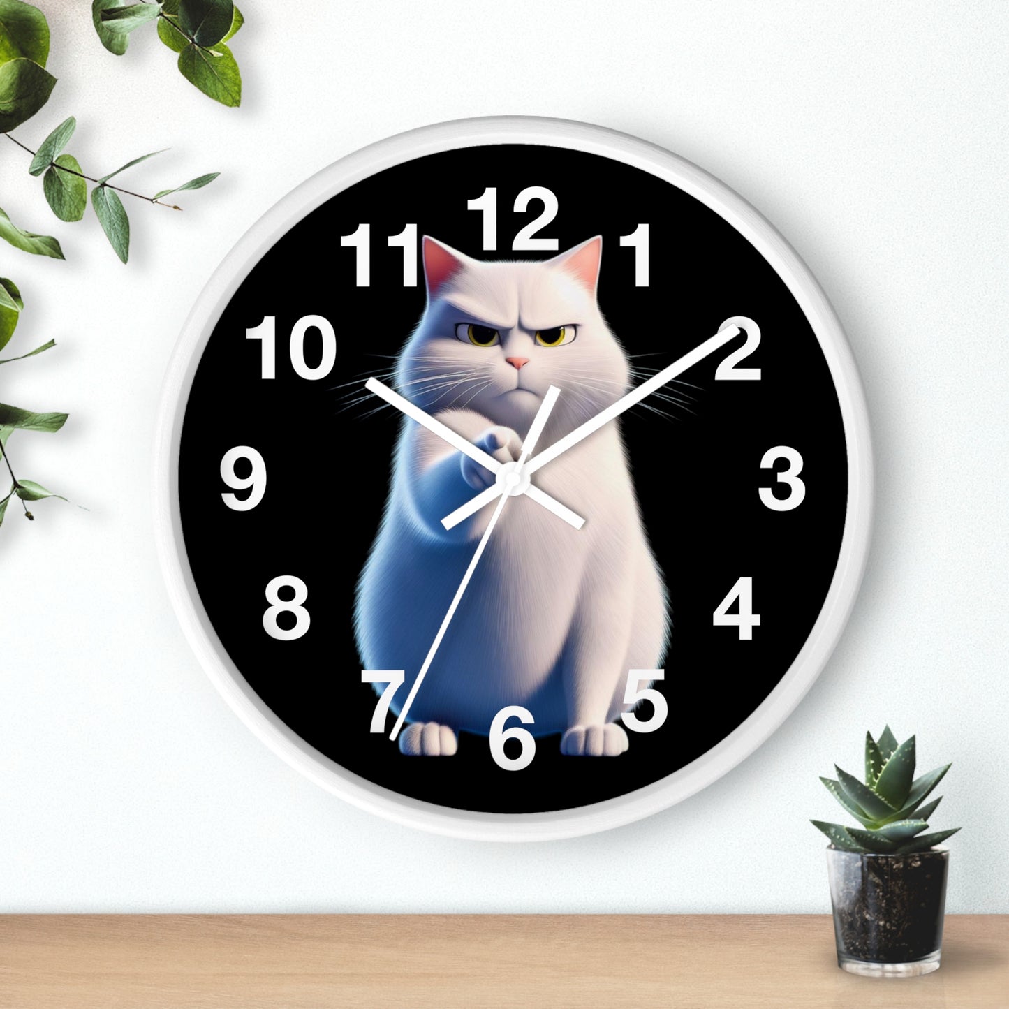 Funny Cat Wall Clock | Pet Decor, Gift for Cat Lovers, Unique Home Decor, Whimsical Clock, Cat-Themed Gift