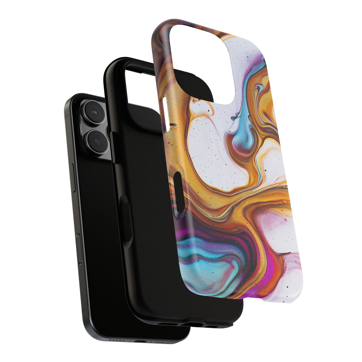 Artistic Phone Case, Tough Cases with Colorful Marble Design