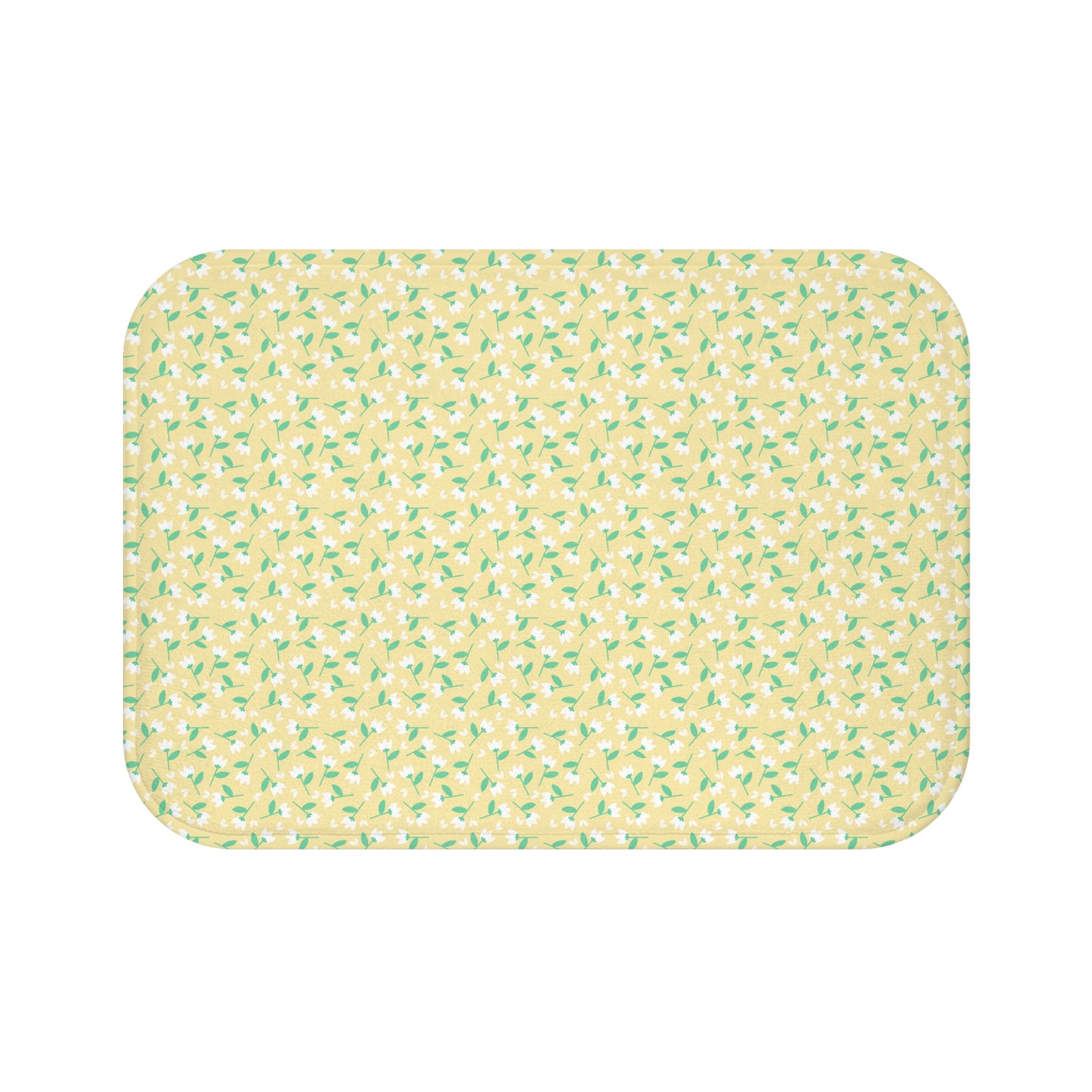 Sunny Floral Bath Mat, Vibrant Bathroom Decor, Non-Slip Mat, Home Gift, Spring Vibes, Eco-Friendly Mat