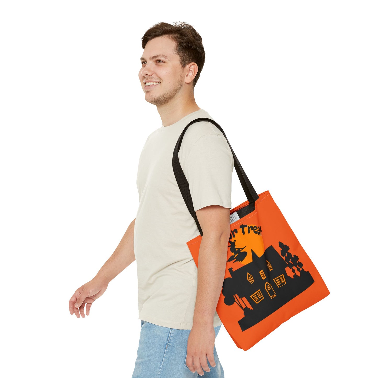 Halloween Tote Bag, Spooky Witch Design, Trick or Treat Bag, Fall Accessory, Seasonal Shopping Bag, Festival Gift