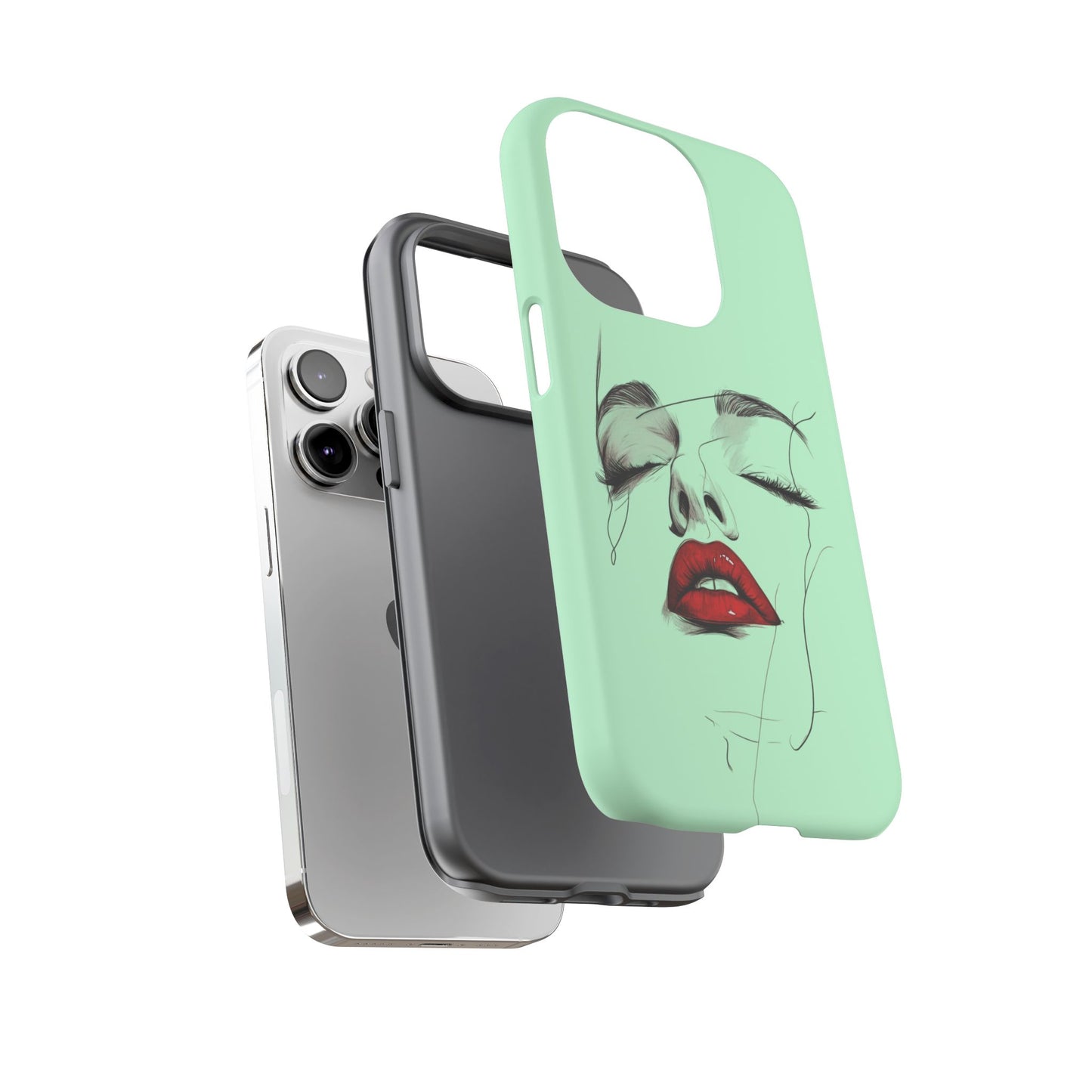 Stylish Phone Case, Artistic Phone Cover, Trendy Tech Accessory, Unique Cell Phone Protector, Gift for Her, Modern Aesthetic