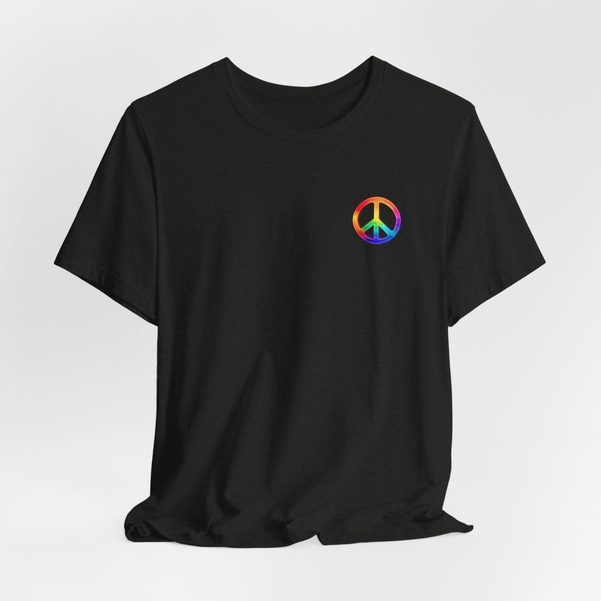 Peace Sign Tie-Dye Tee — Rainbow Hippie Peace Symbol T-Shirt