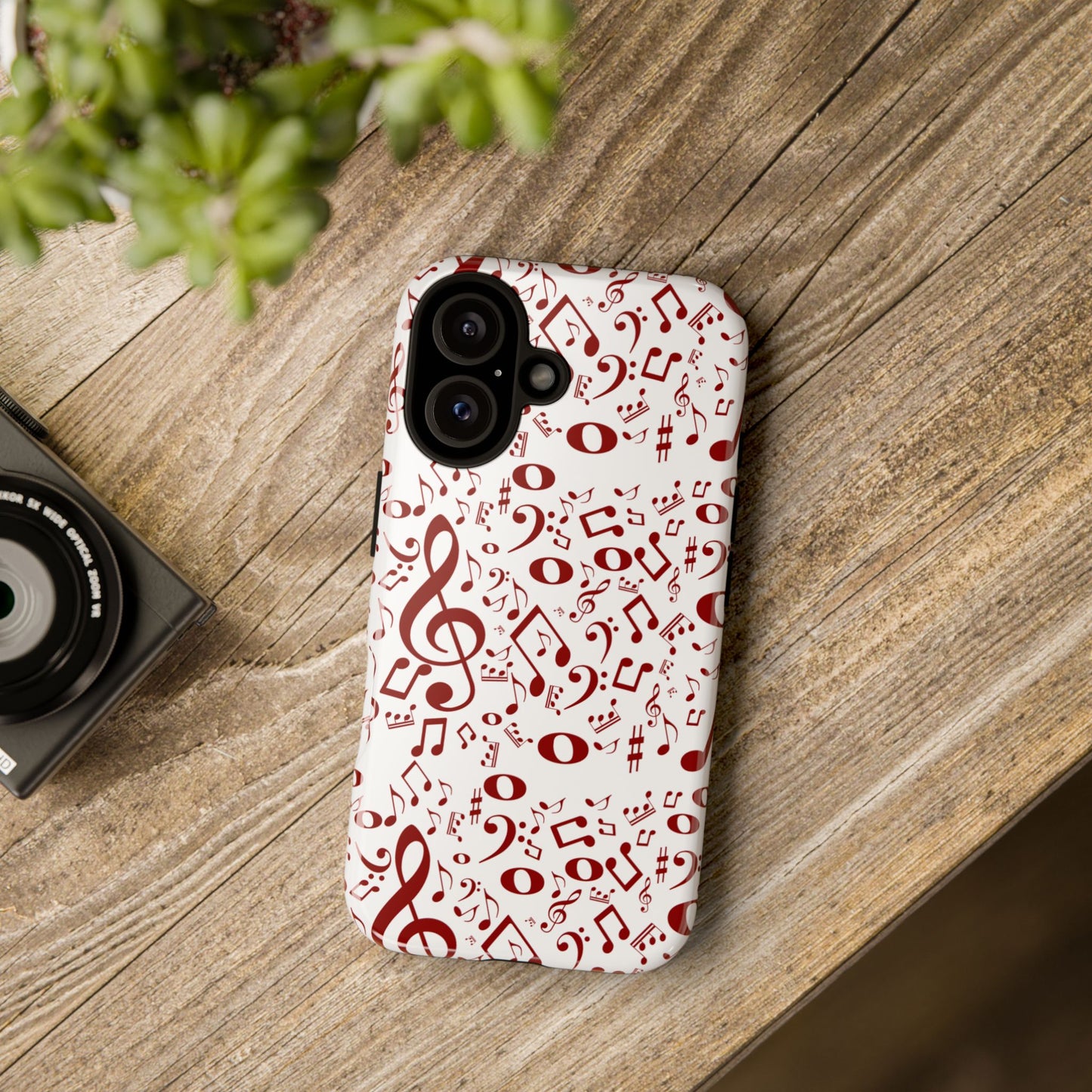 Musical Note Phone Case, Tough iPhone Cover, Gift for Musicians, Customizable, Music Lover's Accessory, Durable Phone Protection