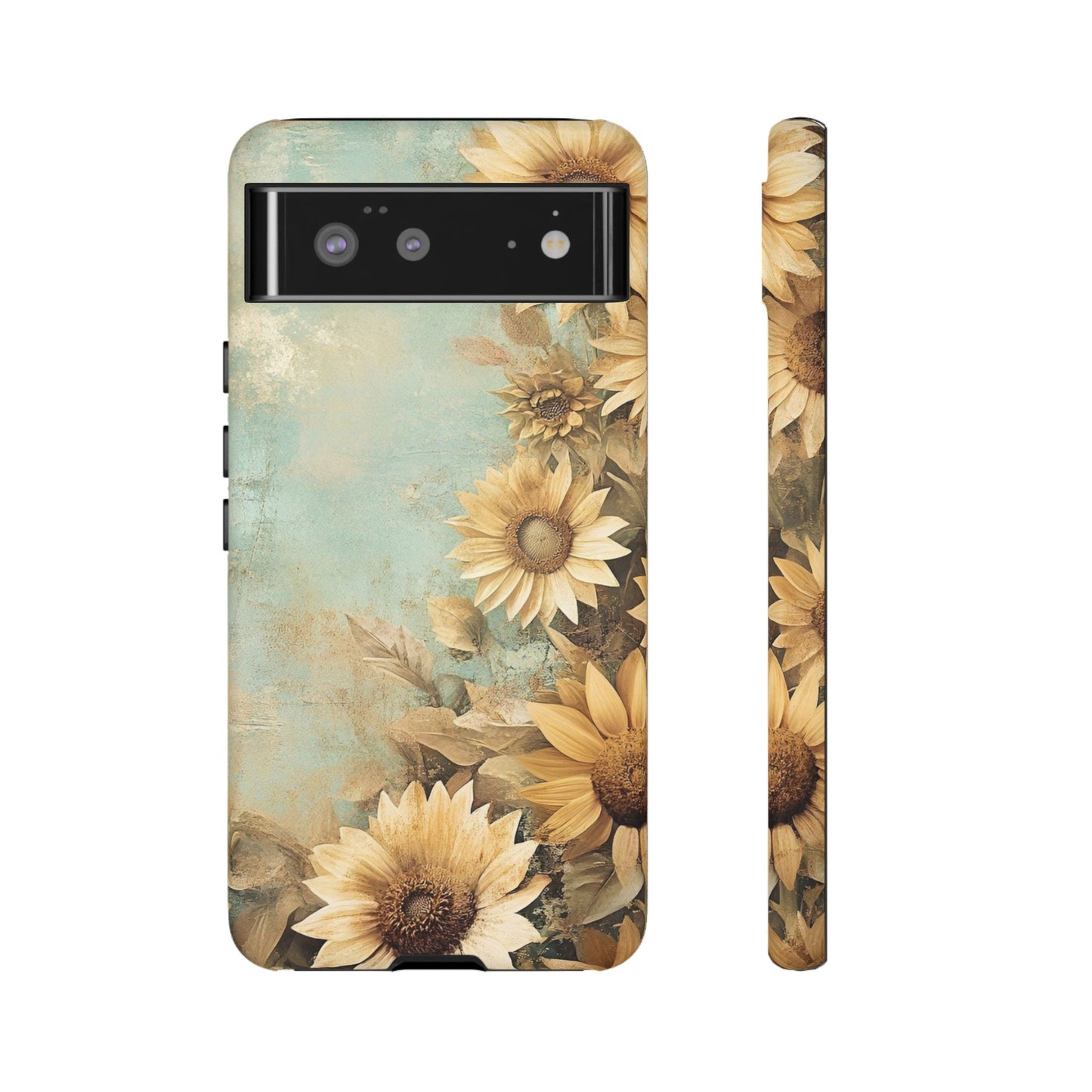 Sunflower Phone Case, Tough Shell Floral Cover, Nature Inspired Gift, Durable Protective Case, Perfect for Spring and Summer