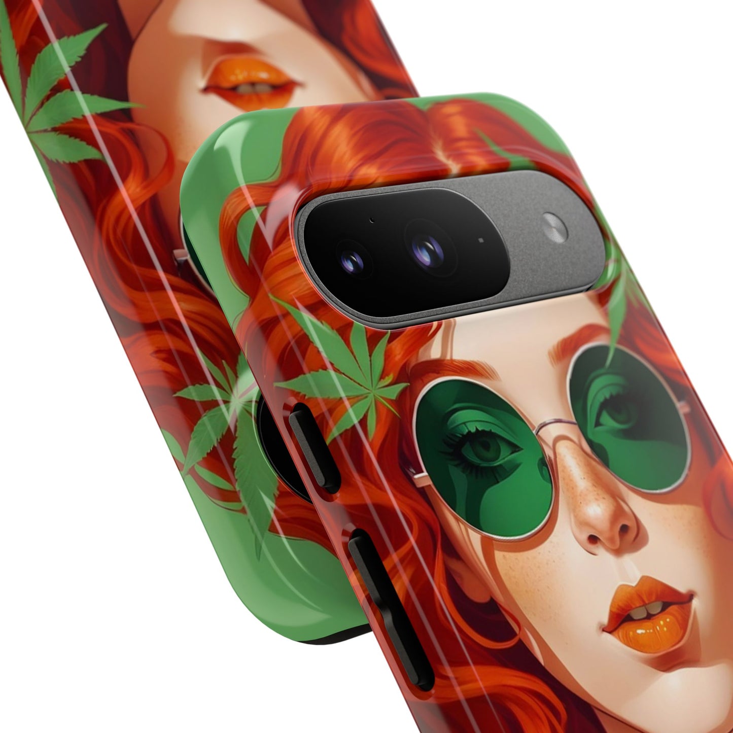 Vibrant Phone Case with Retro Greenery Design, Trendy Case for Casual Look, Gift for Her, Summer Vibes, Unique Phone Accessory