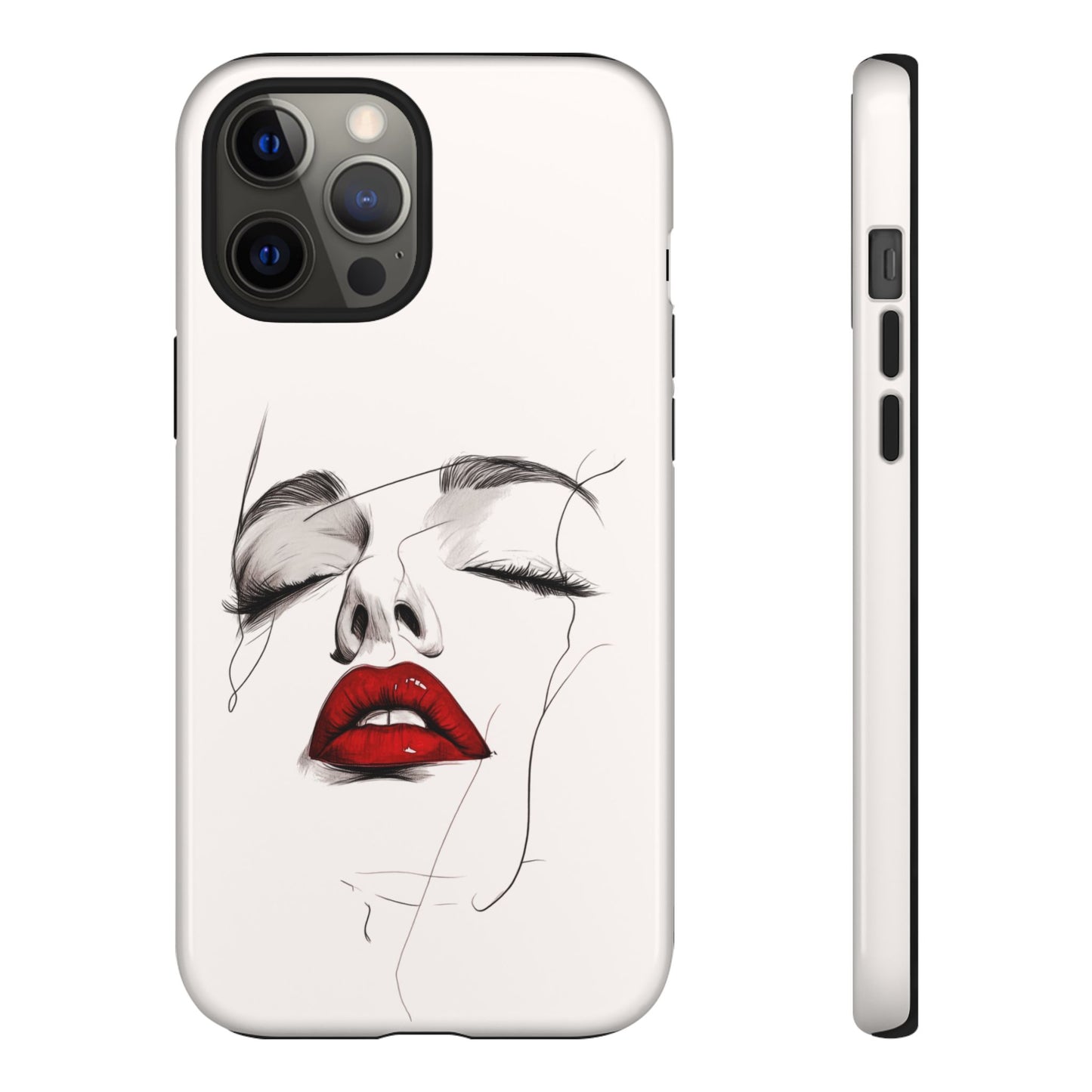 Stylish Phone Case with Artistic Lip Design, Femme Tech Accessory, Trendy Device Cover, Gift for Her, Unique Phone Accessories