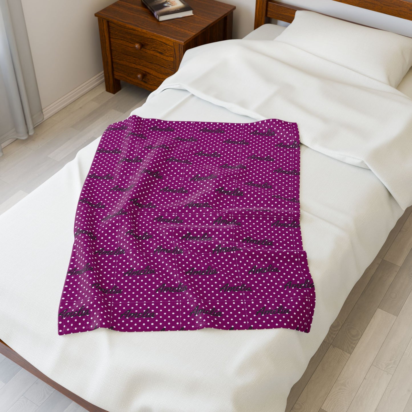 Cozy Velveteen Plush Blanket Amelia