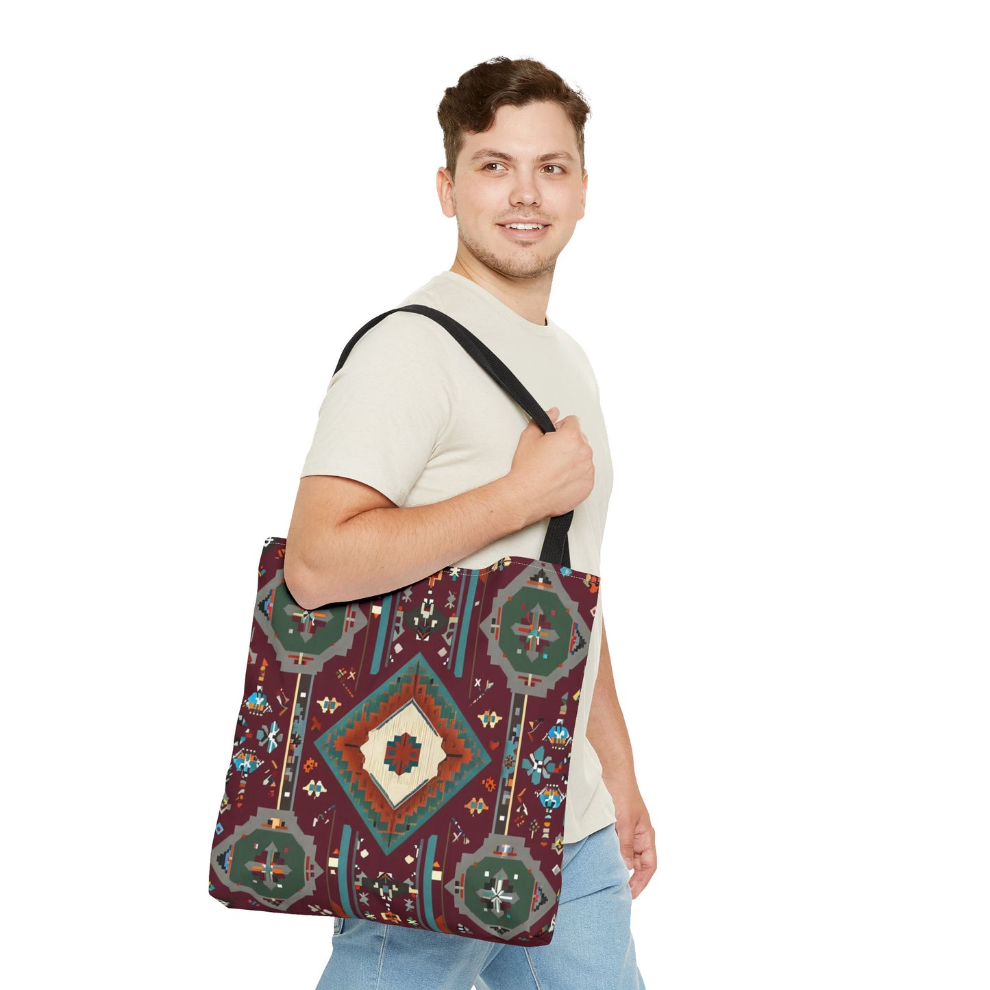 Bohemian Tote Bag, Stylish Reusable Shopping Bag