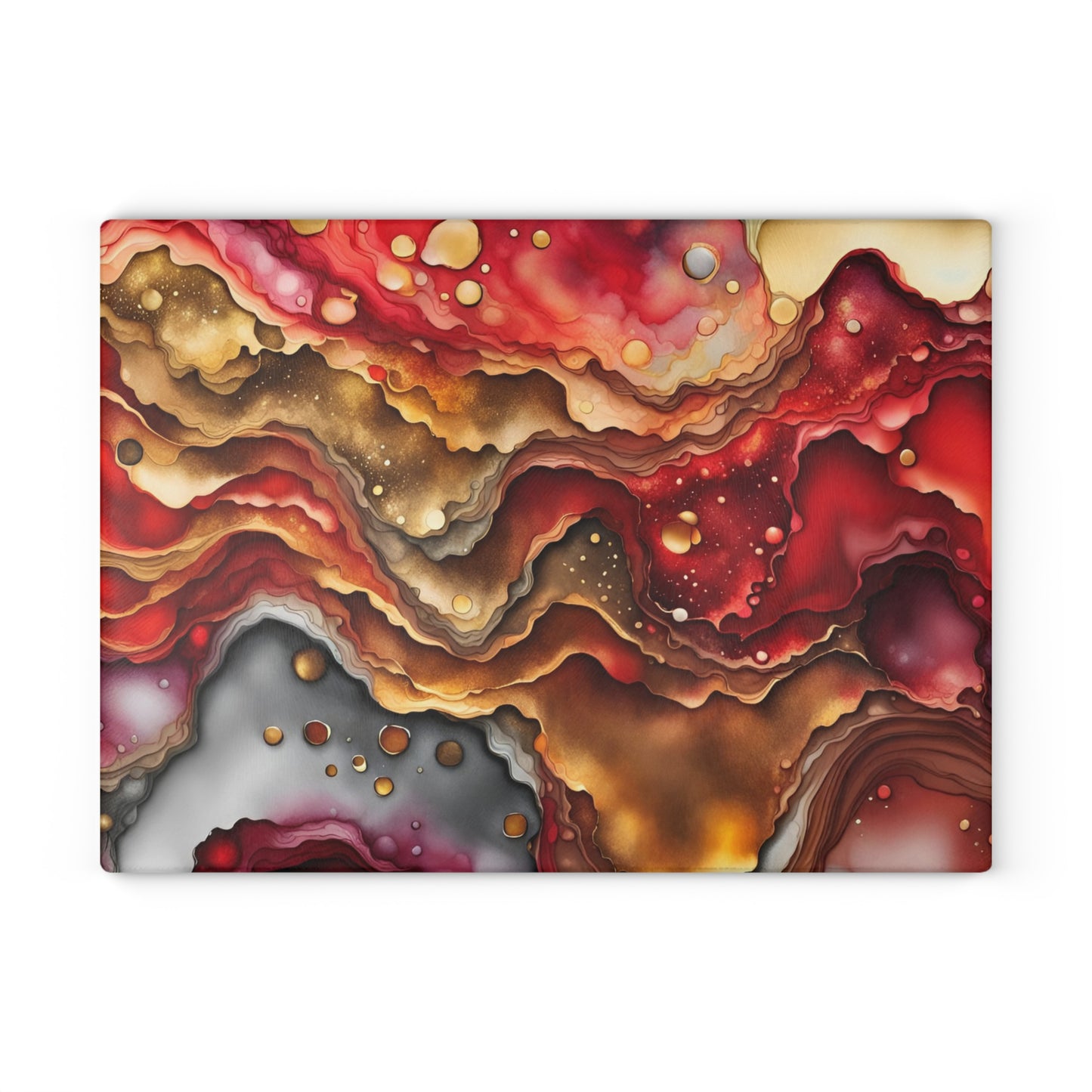 Elegant Resin-Inspired Glass Cutting Board - Perfect for Entertaining, Housewarming Gift, Kitchen Décor, Wedding Gift, Charcuterie Board