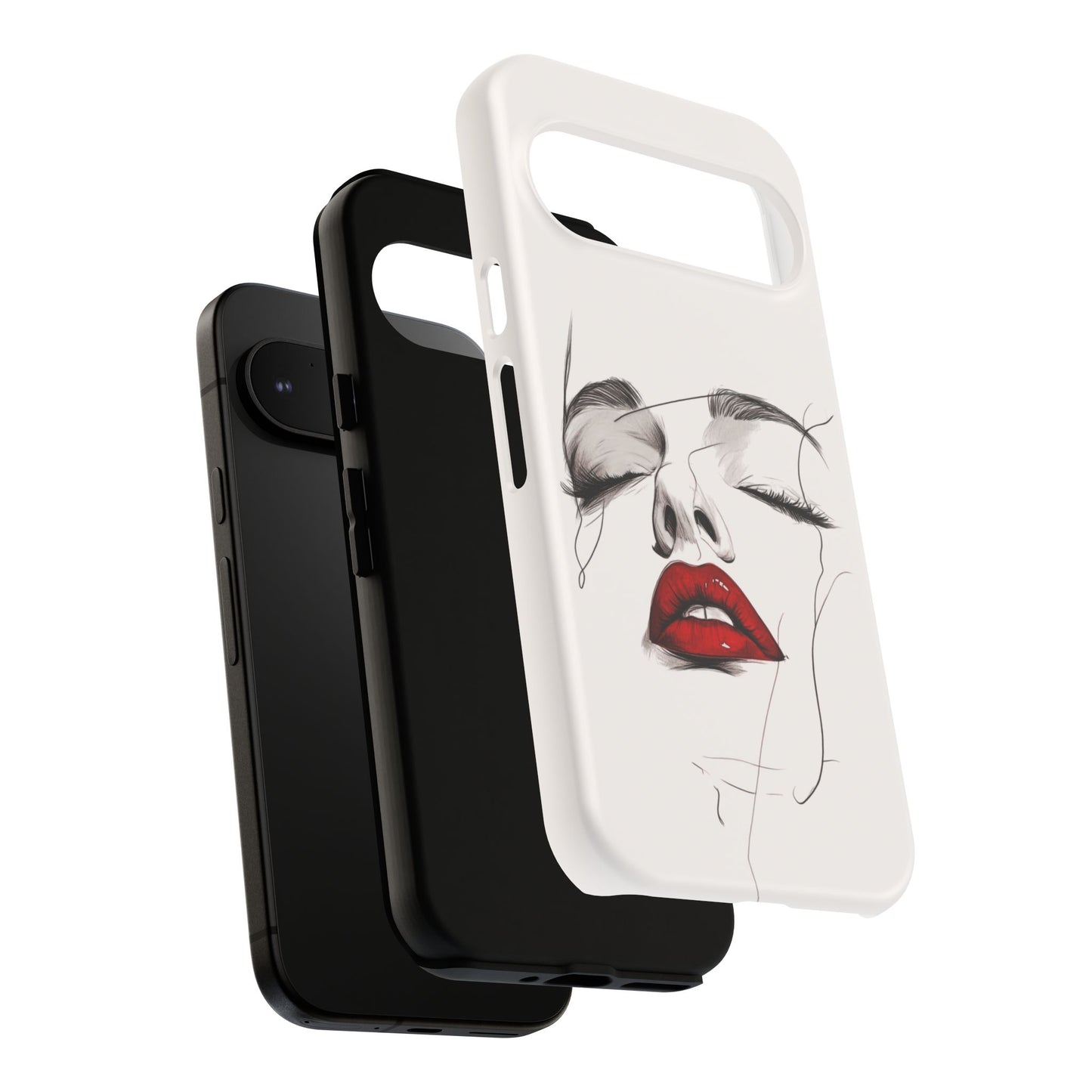 Stylish Phone Case with Artistic Lip Design, Femme Tech Accessory, Trendy Device Cover, Gift for Her, Unique Phone Accessories