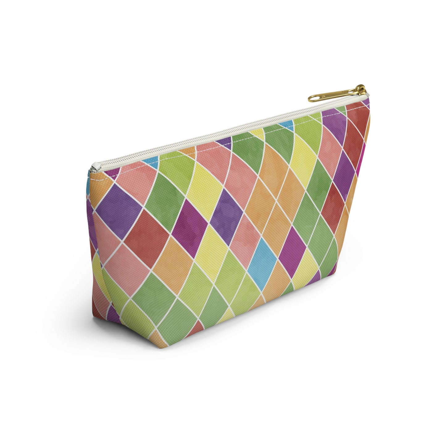 Vibrant Geometric Accessory Pouch, Colorful Makeup Bag, Travel Organizer, Gift for Artists, Pencil Case