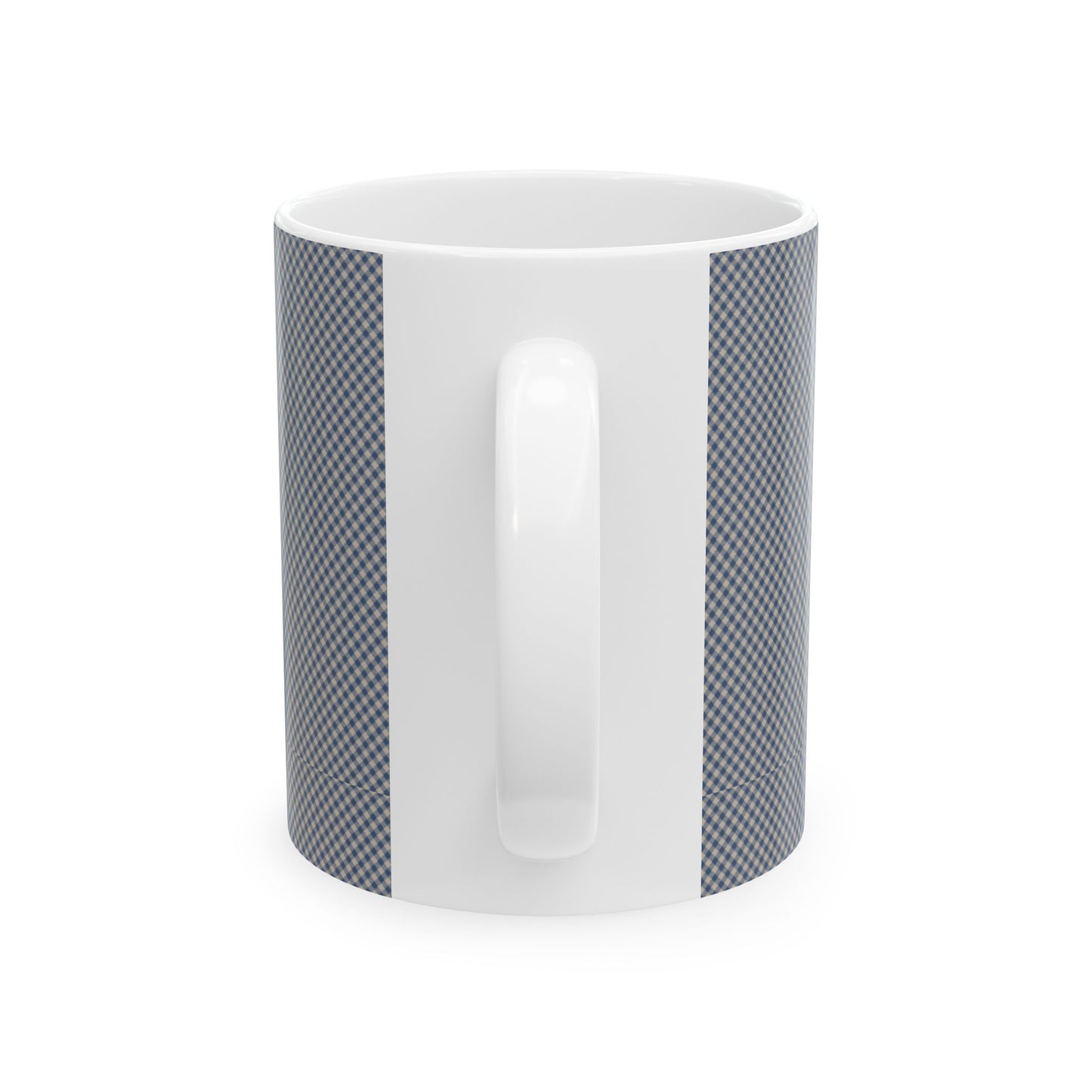 Stylish Checkered Ceramic Mug - Modern Coffee Cup, Daily Use, Gift for Him/Her, Home Decor, Birthday/Housewarming