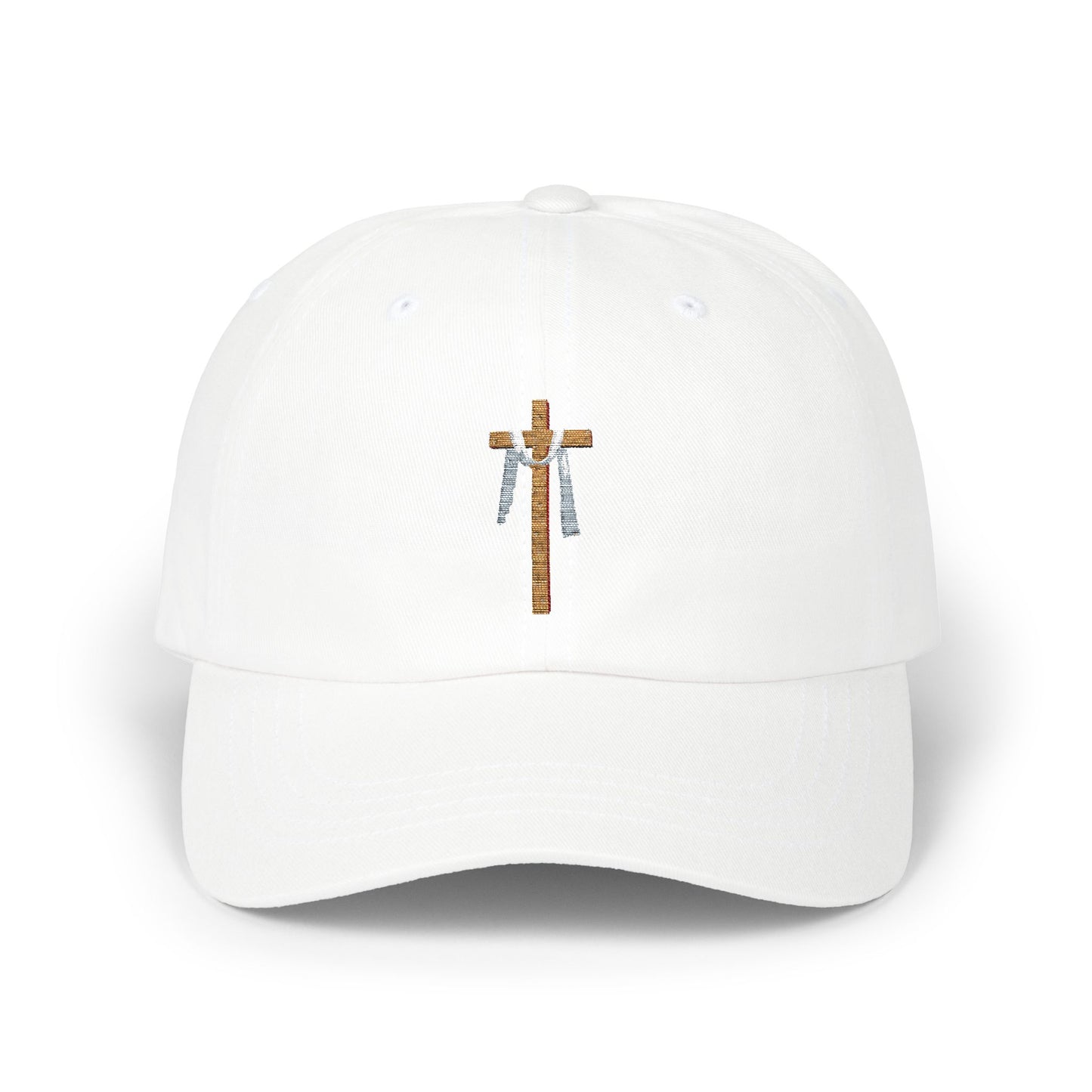 White Embroidered Classic Dad Cap - Casual Vintage Style, Perfect Gift for Father's Day, Summer Outings, Everyday Wear, Trendy Accessory