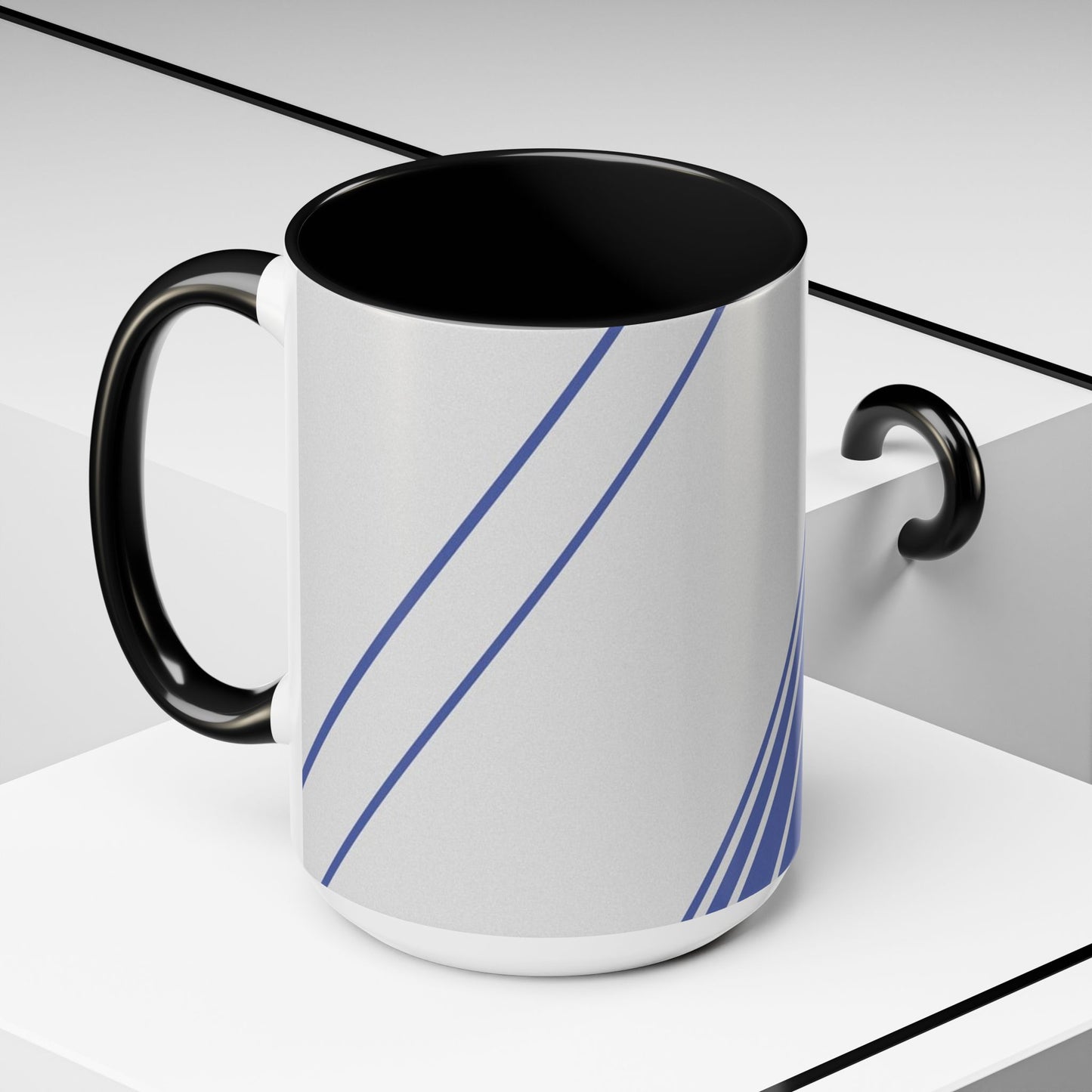 Elegant Stripe Accent Coffee Mug - Perfect for Gifts, Home Decor, Office, Birthdays, and Tea Lovers