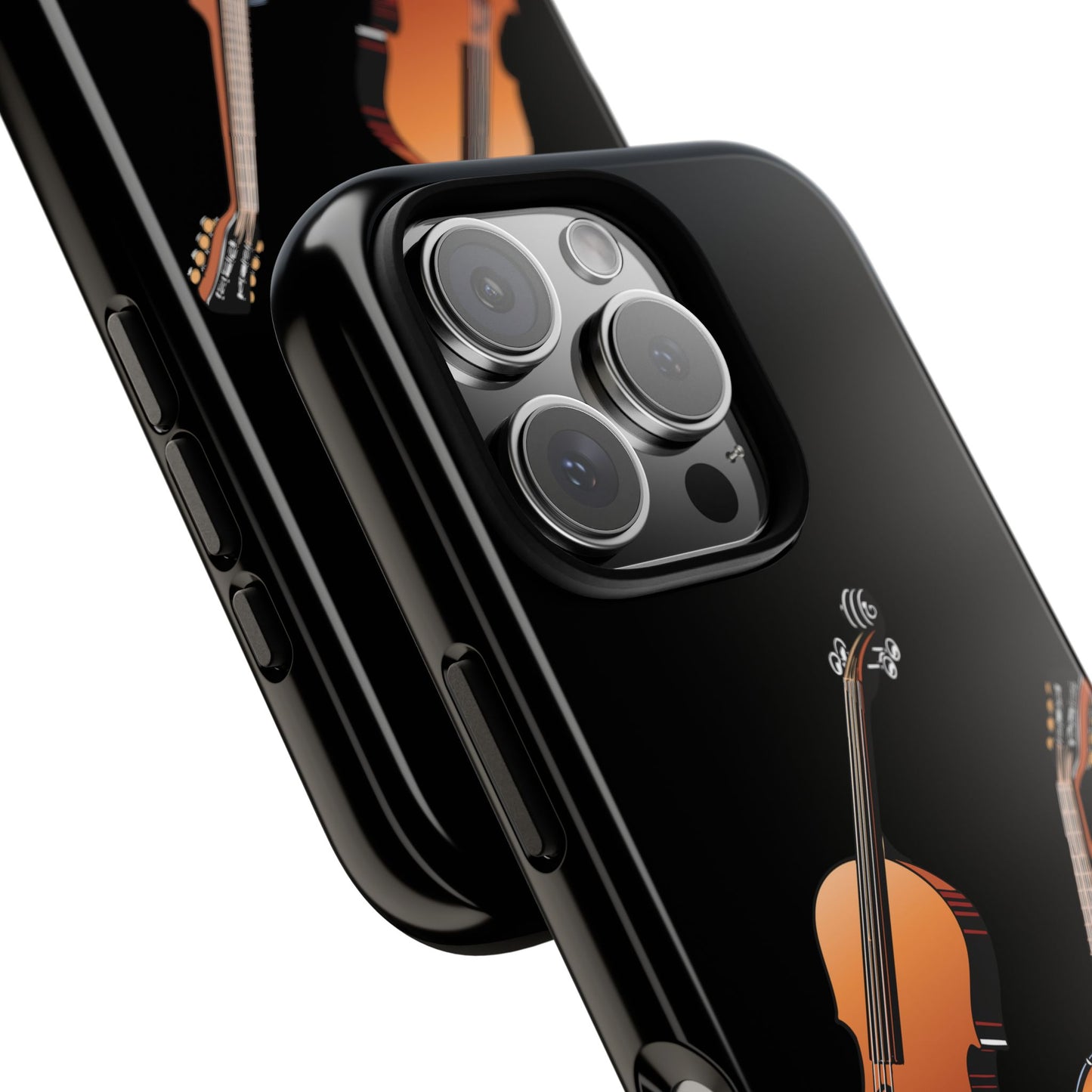 Musical Instrument Phone Case - Violin & Banjo Design, Music Lover Gift, Unique Phone Cover, Holiday Gift, Durable Tough Cases