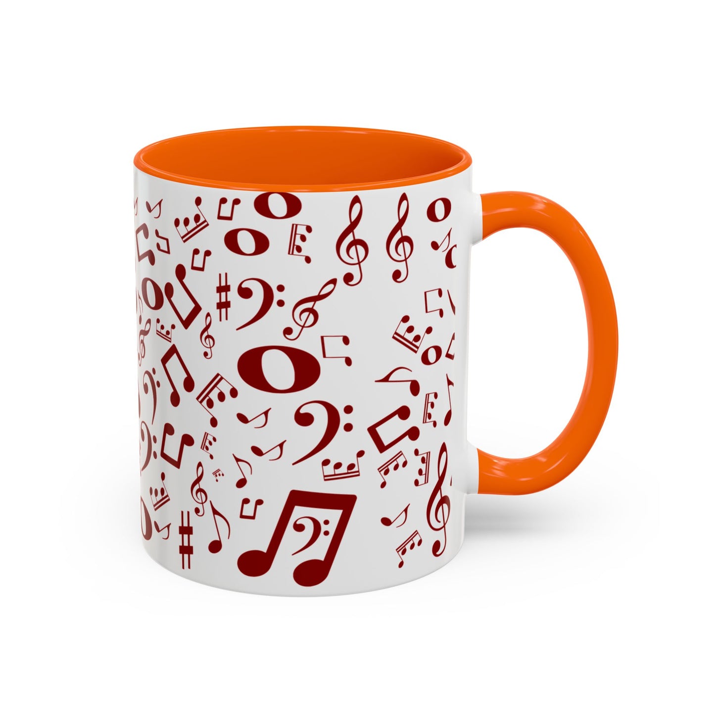 Accent Coffee Mug (11, 15oz) - Musical Notes