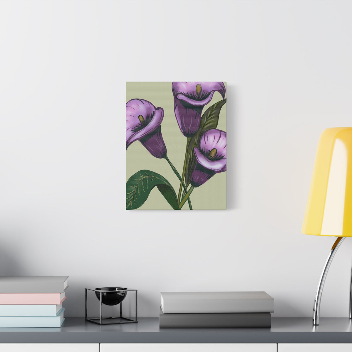 Copy of Matte Canvas, Stretched, 1.25" Purple Flowers