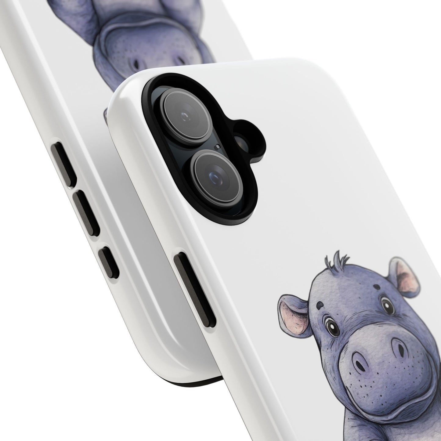 Cute Hippo Phone Case, Unique Tough Cases, Animal Lover Gift, Cute Animal Design, Baby Animal Phone Accessory