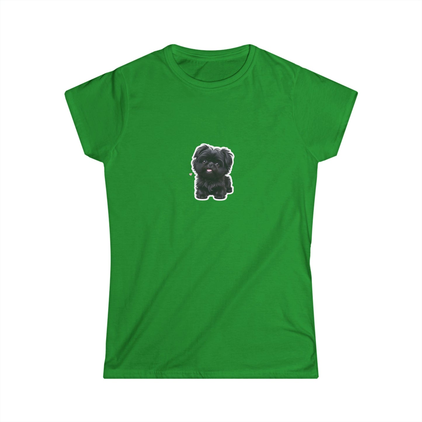 Cute Dog Graphic Women's Softstyle Tee, Pet Lover Gift, Casual Wear, Dog Mom Shirt, Animal Lover Top, Birthday Gift, Everyday Comfort