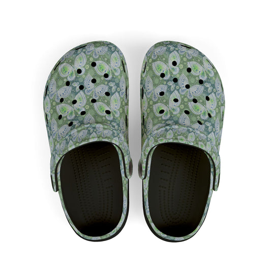 Butterfly Pattern Kids' Clogs - Fun & Comfortable Footwear for Play, Spring, Summer, Gardening, Beach Days, Gifts