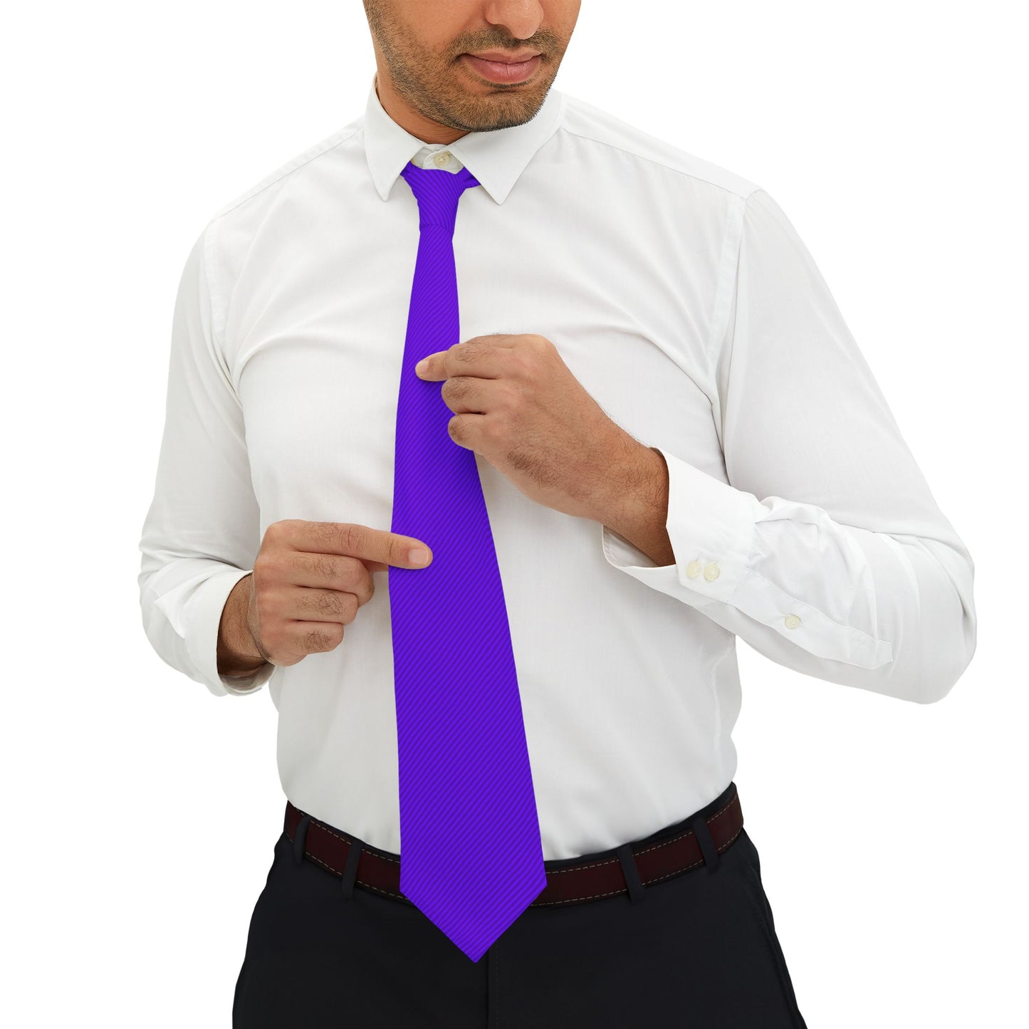 Purple Solid Necktie - Elegant Accessory for Formal Occasions