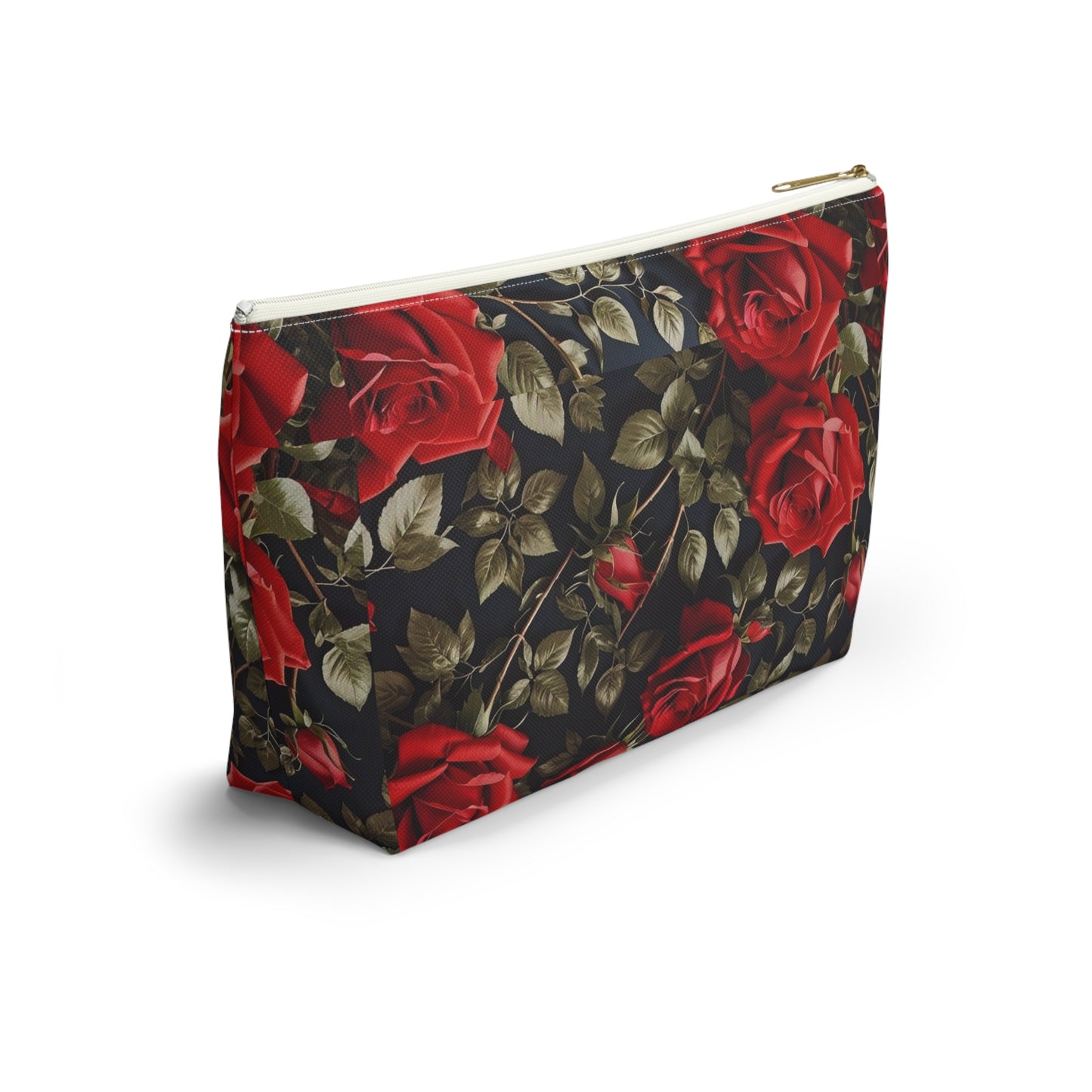 Elegant Floral Accessory Pouch | Makeup Bag, Travel Organizer, Gift for Her, Rose Design, Toiletry Case, Cosmetic Pouch