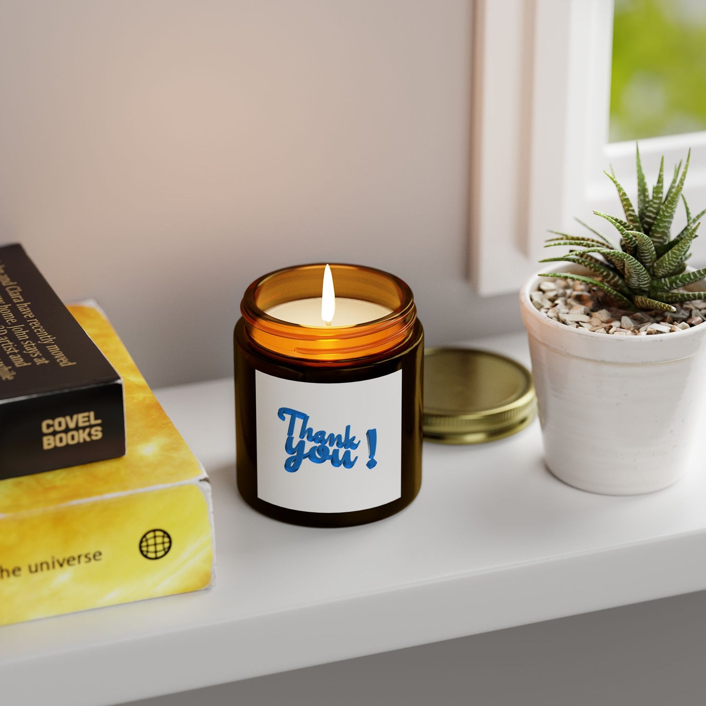 Thank You Scented Candles | Coconut Apricot Wax | Gift for Any Occasion | Home Fragrance | Relaxation | Self-Care | Gift Idea | 4oz, 9oz