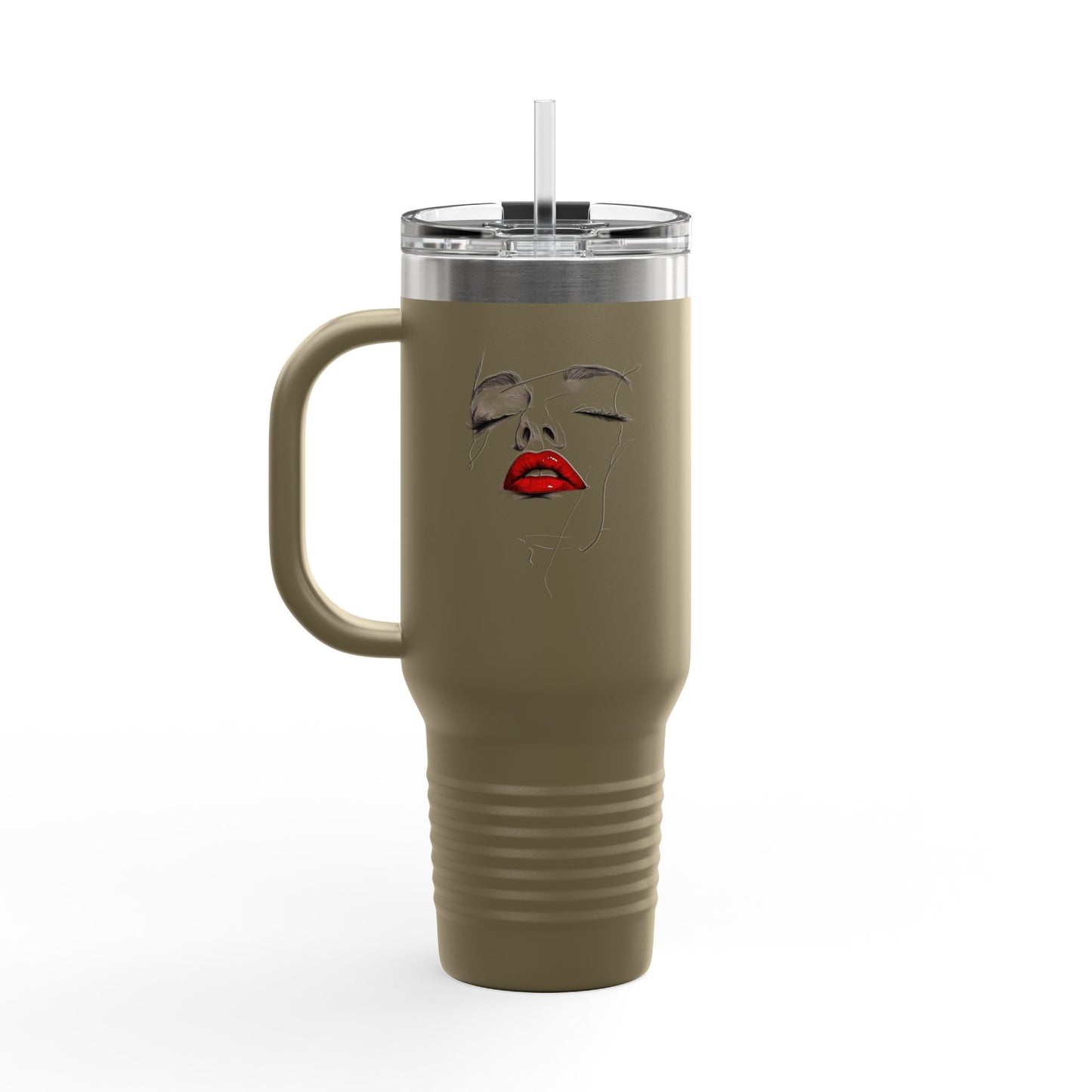 Chic Insulated Travel Mug, 40oz | Stylish Coffee Cup, Perfect for Road Trips, Fashionable Drinkware, Gift for Her, Reusable Travel Cup