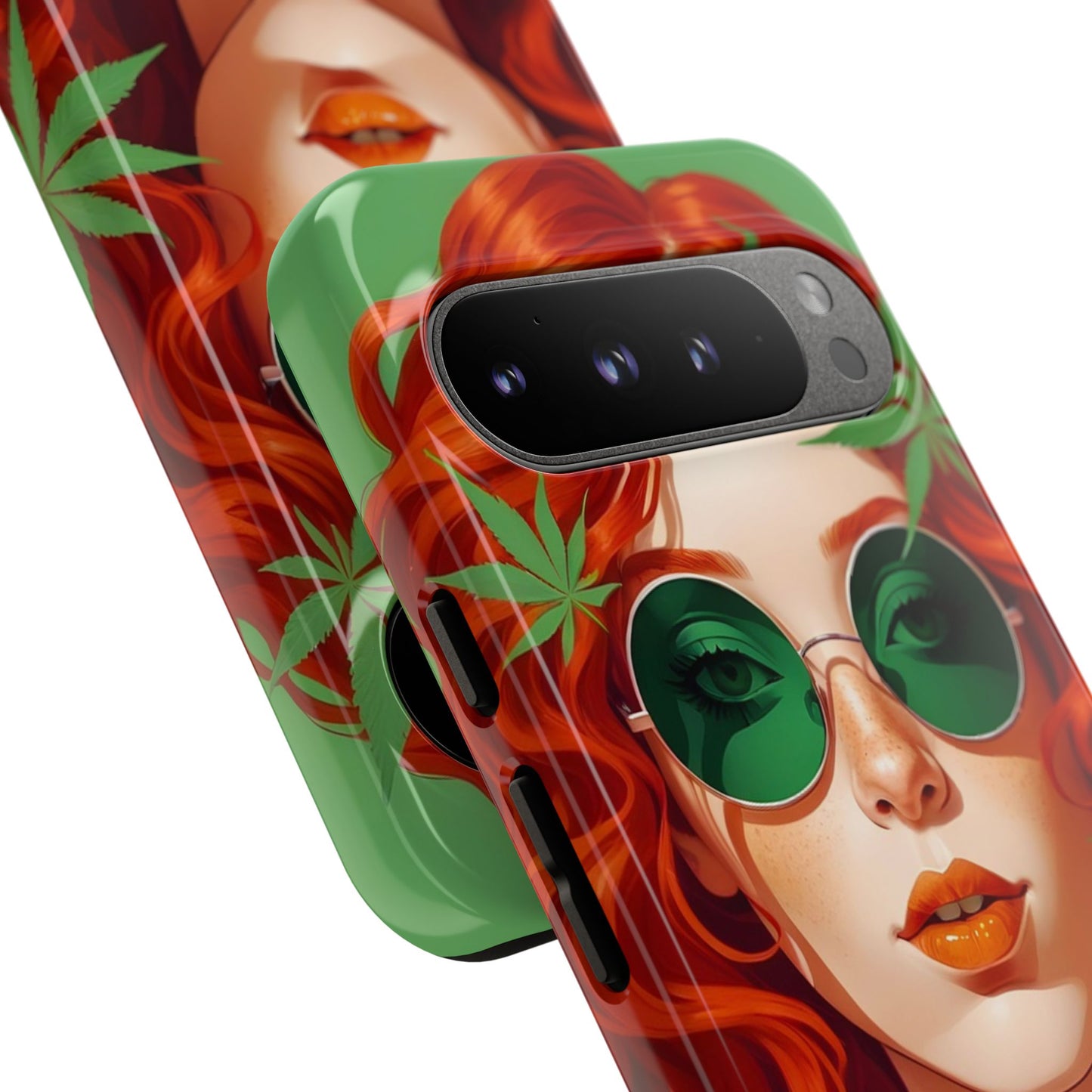 Vibrant Phone Case with Retro Greenery Design, Trendy Case for Casual Look, Gift for Her, Summer Vibes, Unique Phone Accessory
