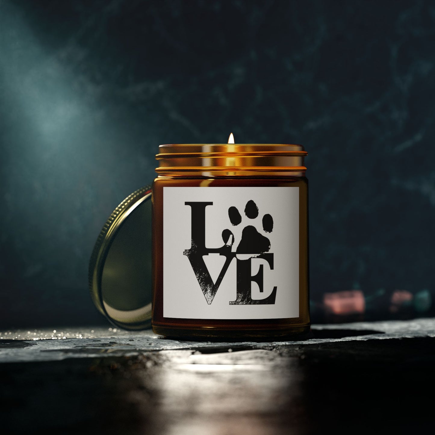 Pet Love Scented Candles - Coconut Apricot Wax for Dog Lovers, Gift for Pet Owners, Home Decor, Cozy Atmosphere, Valentine's Day