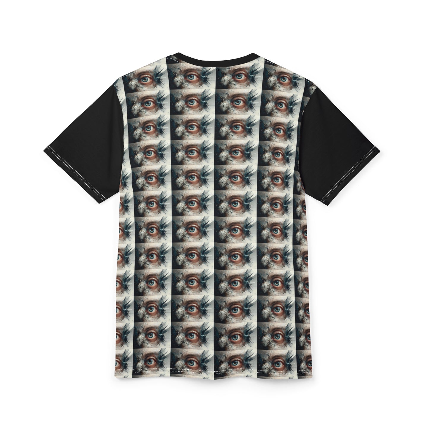 Artistic Eye Pattern Tee, Unisex Cut & Sew Shirty