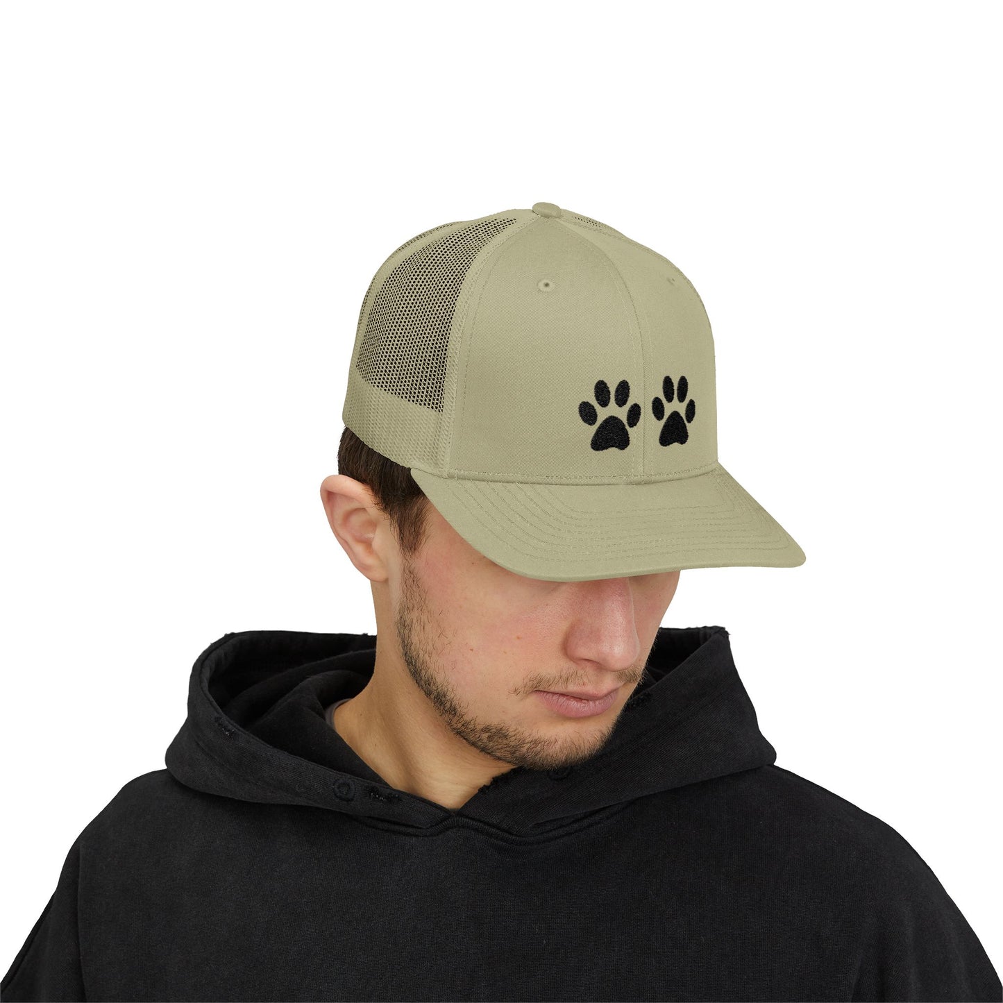 Paw Print Snapback Trucker Cap - Dog Lovers Hat, Pet Dad Gift, Adjustable Cap for Animal Lovers, Outdoor Activities, Casual Wear