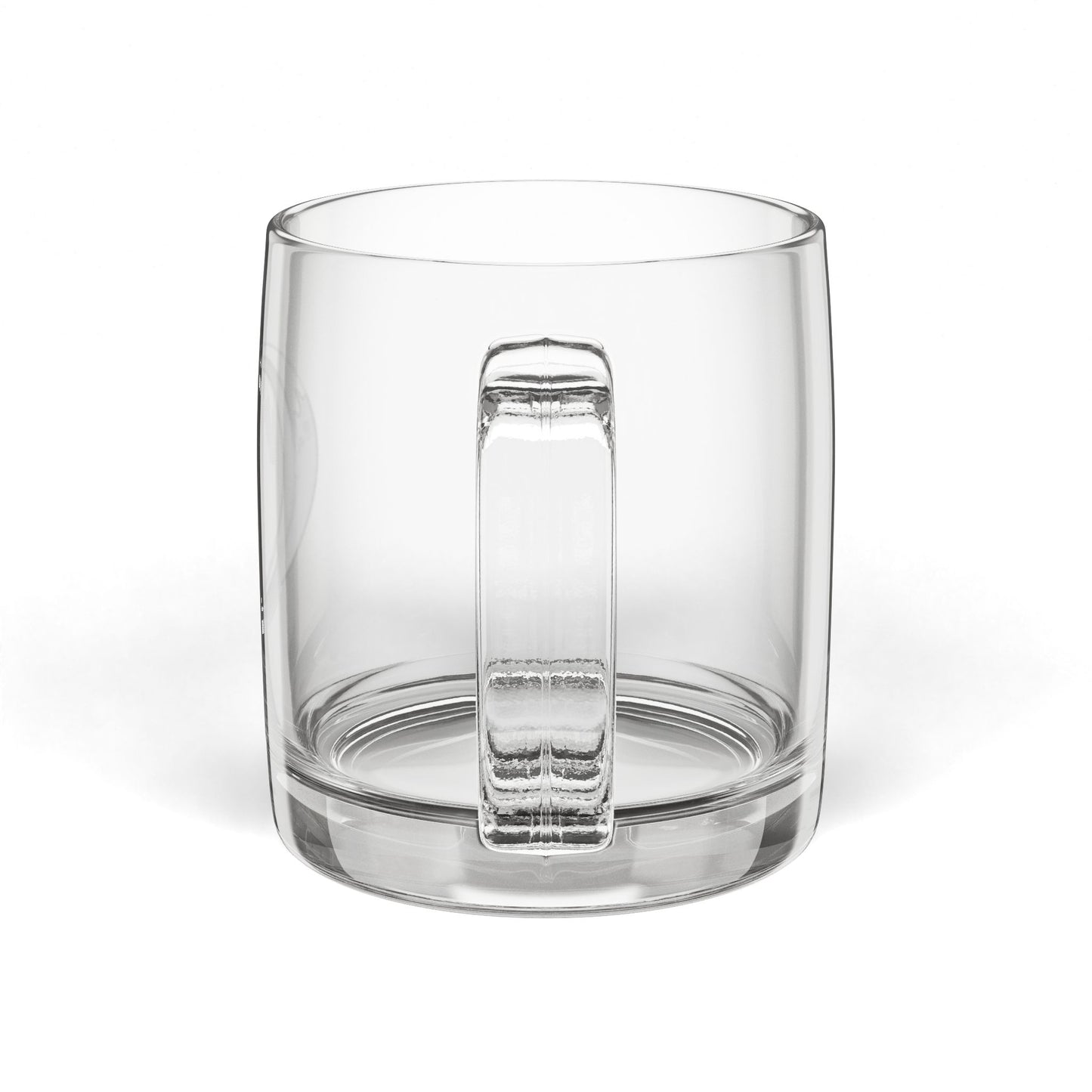 Personalized Engraved Glass Coffee Mug |Letter C
