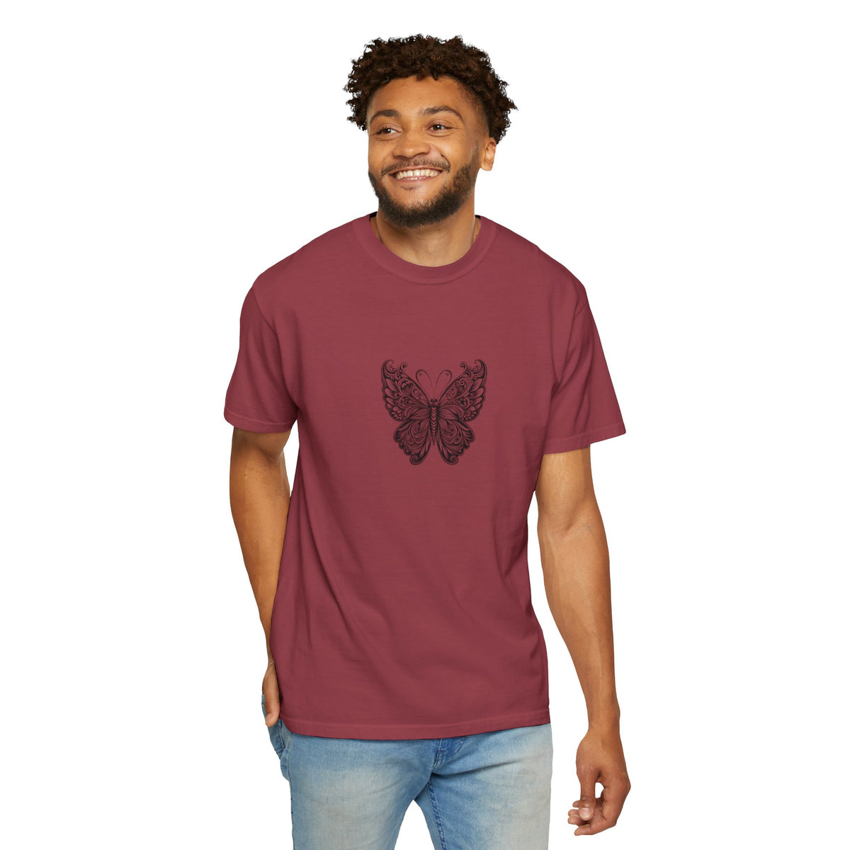 Bohemian Butterfly T-shirt, Unisex Clothing, Nature Inspired Tee, Gift for Her, Casual Wear, Summer Fashion