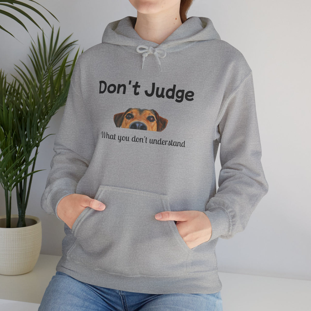 Don't Judge Hoodie - Funny Dog Sweatshirt for Dog Lovers, Perfect Gift for Pet Owners, Cozy Casual Wear, Great for All Occasions