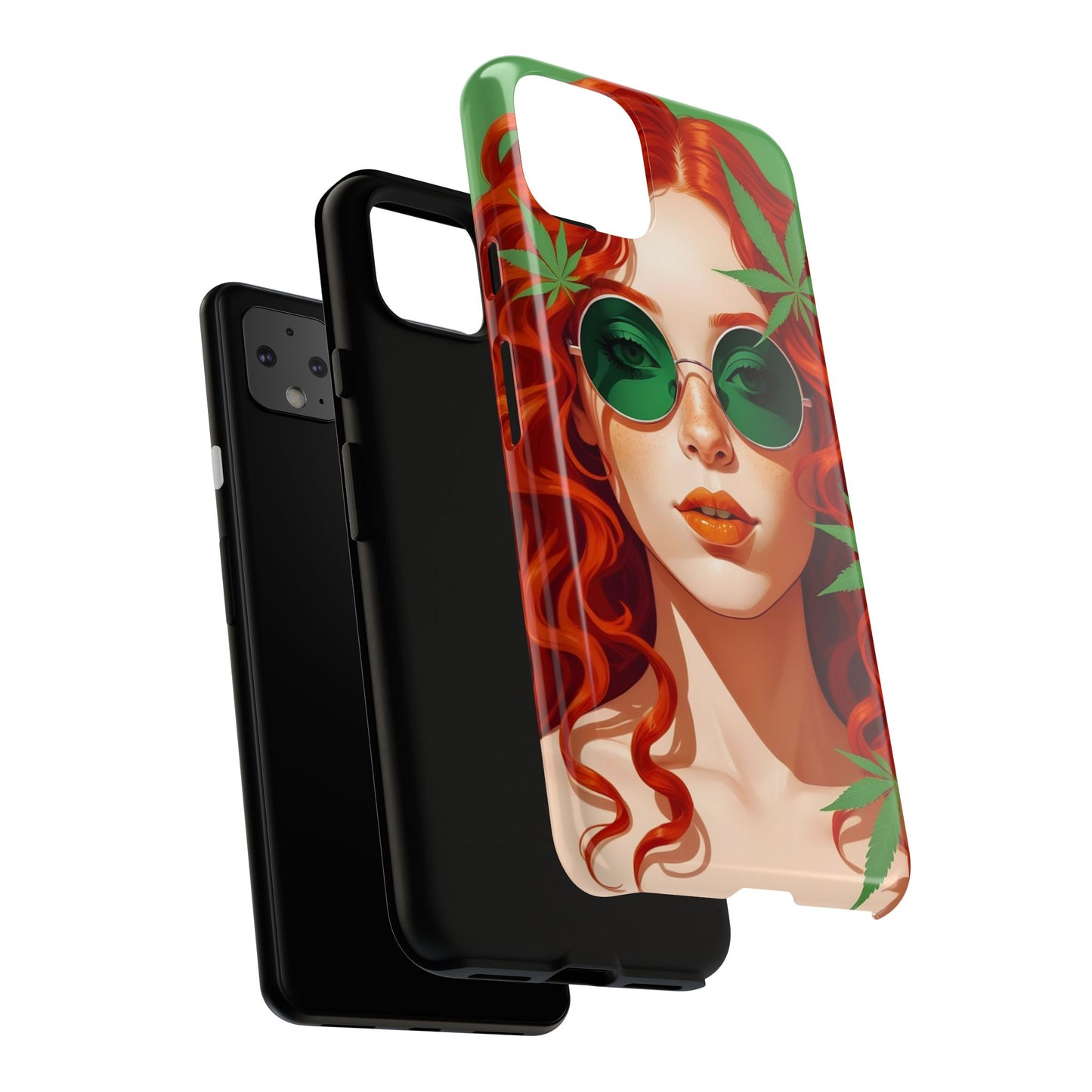Vibrant Phone Case with Retro Greenery Design, Trendy Case for Casual Look, Gift for Her, Summer Vibes, Unique Phone Accessory