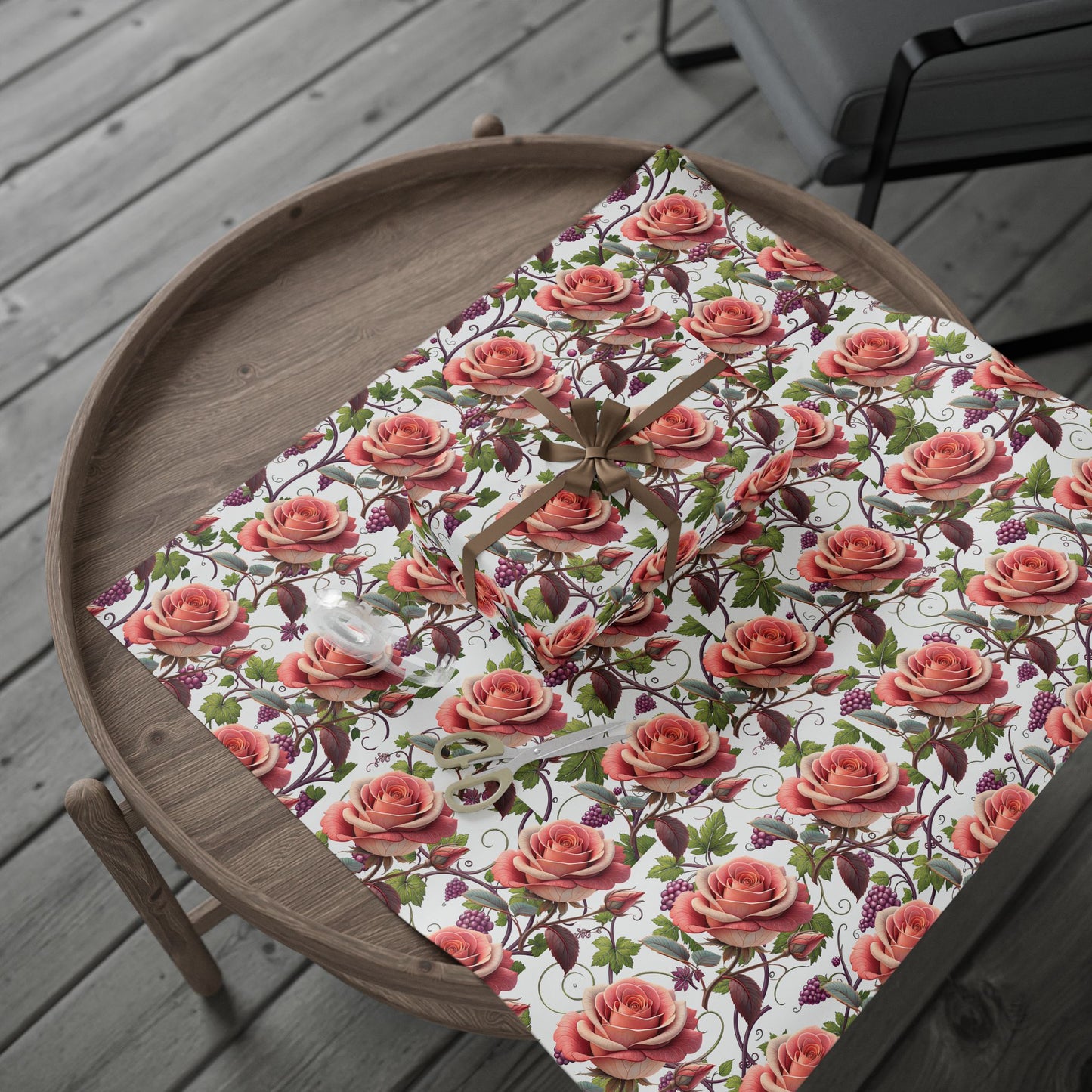 Floral Gift Wraps - Elegant Flower Wrapping Paper for Birthdays, Holidays, Weddings, Celebrations, Eco-friendly Gift Wraps