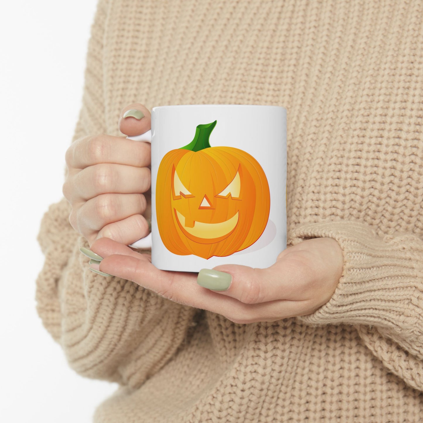 Halloween Pumpkin Mug | 11oz & 15oz Ceramic | Perfect for Fall, Cozy Drinks, Gifting