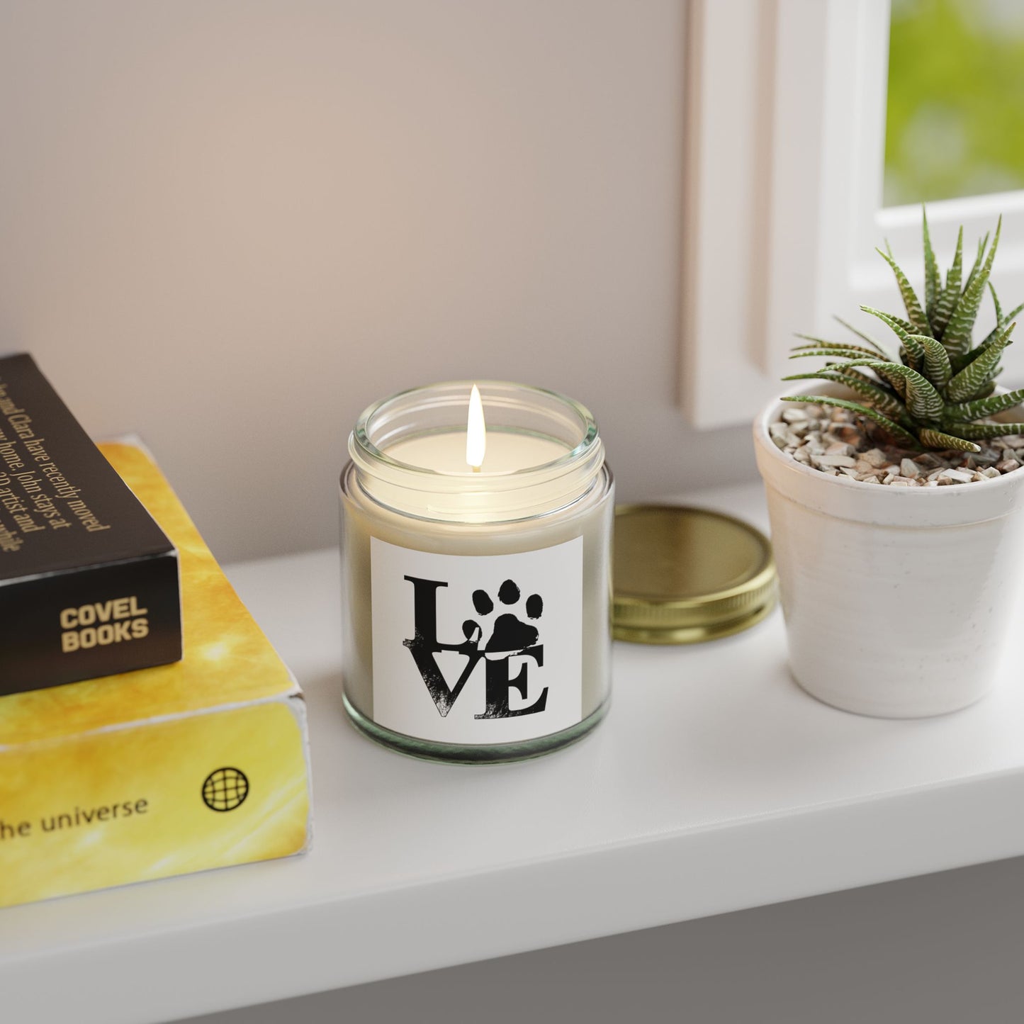 Pet Love Scented Candles - Coconut Apricot Wax for Dog Lovers, Gift for Pet Owners, Home Decor, Cozy Atmosphere, Valentine's Day